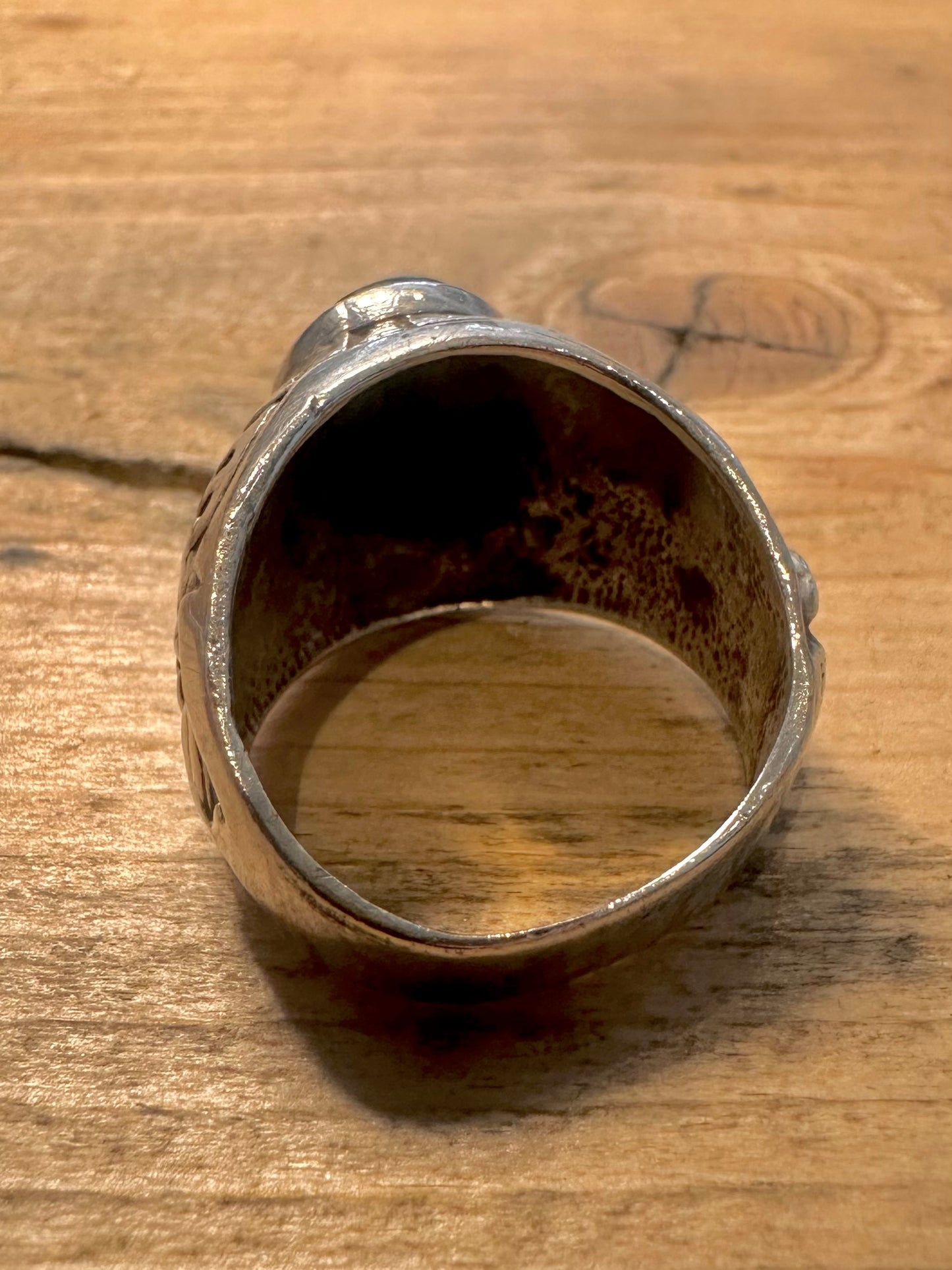 Vintage 1996 Central High Onyx College 925 Silver Size S Ring