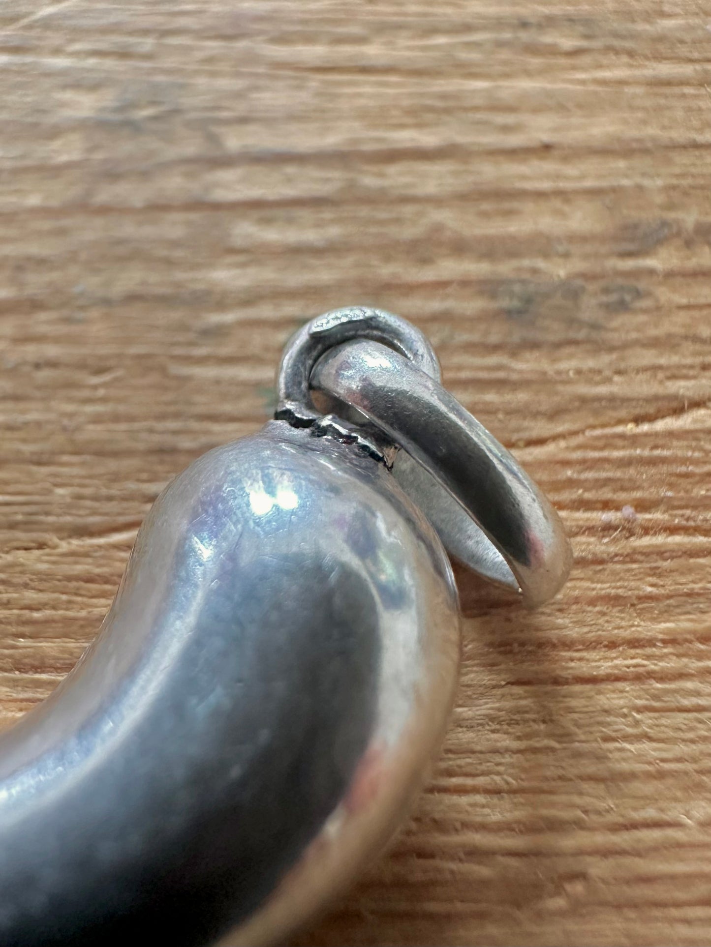 Vintage Chilli or Horn 925 Silver Pendant