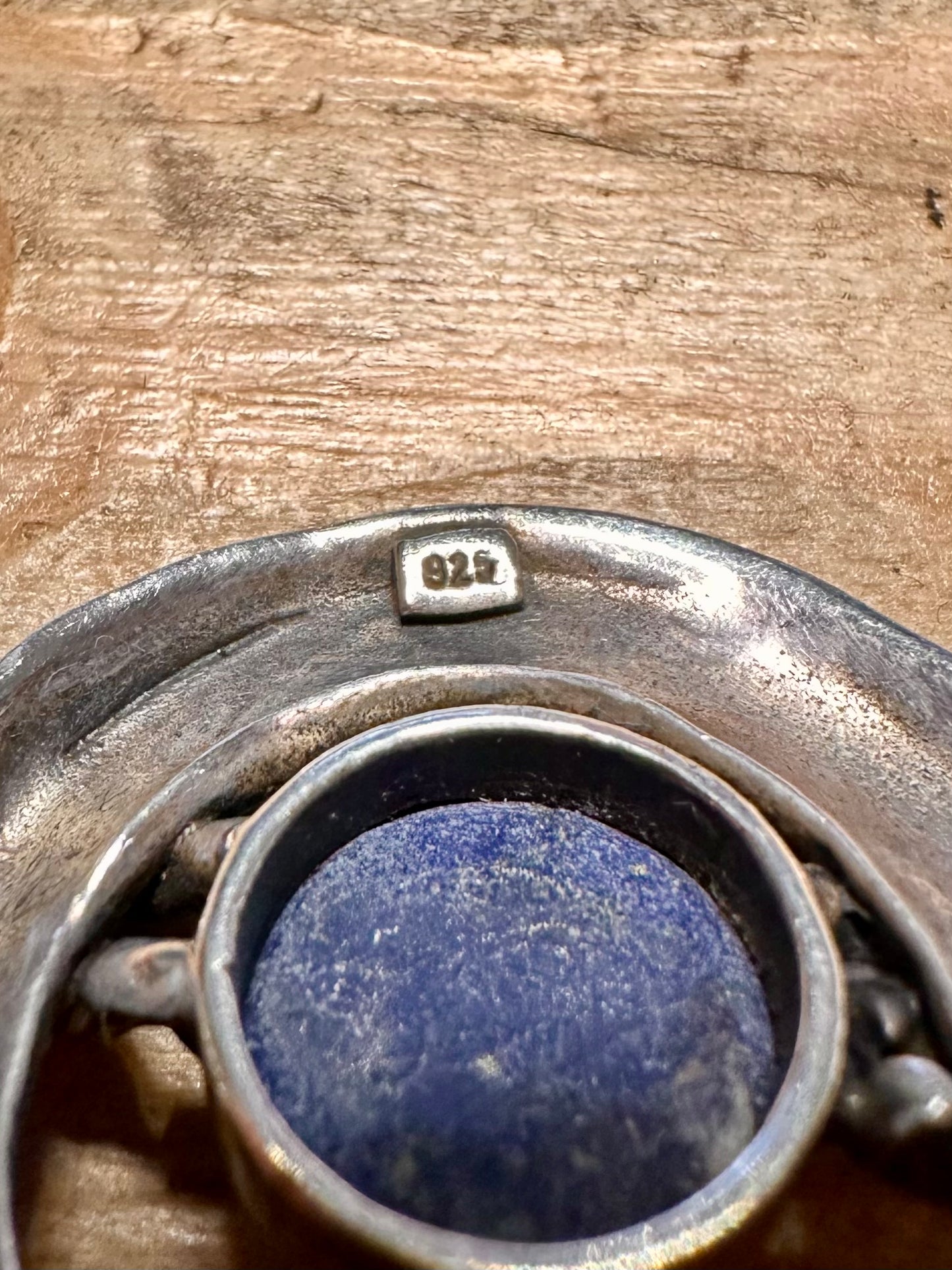 Abstract Lapis 925 Silver Pendant