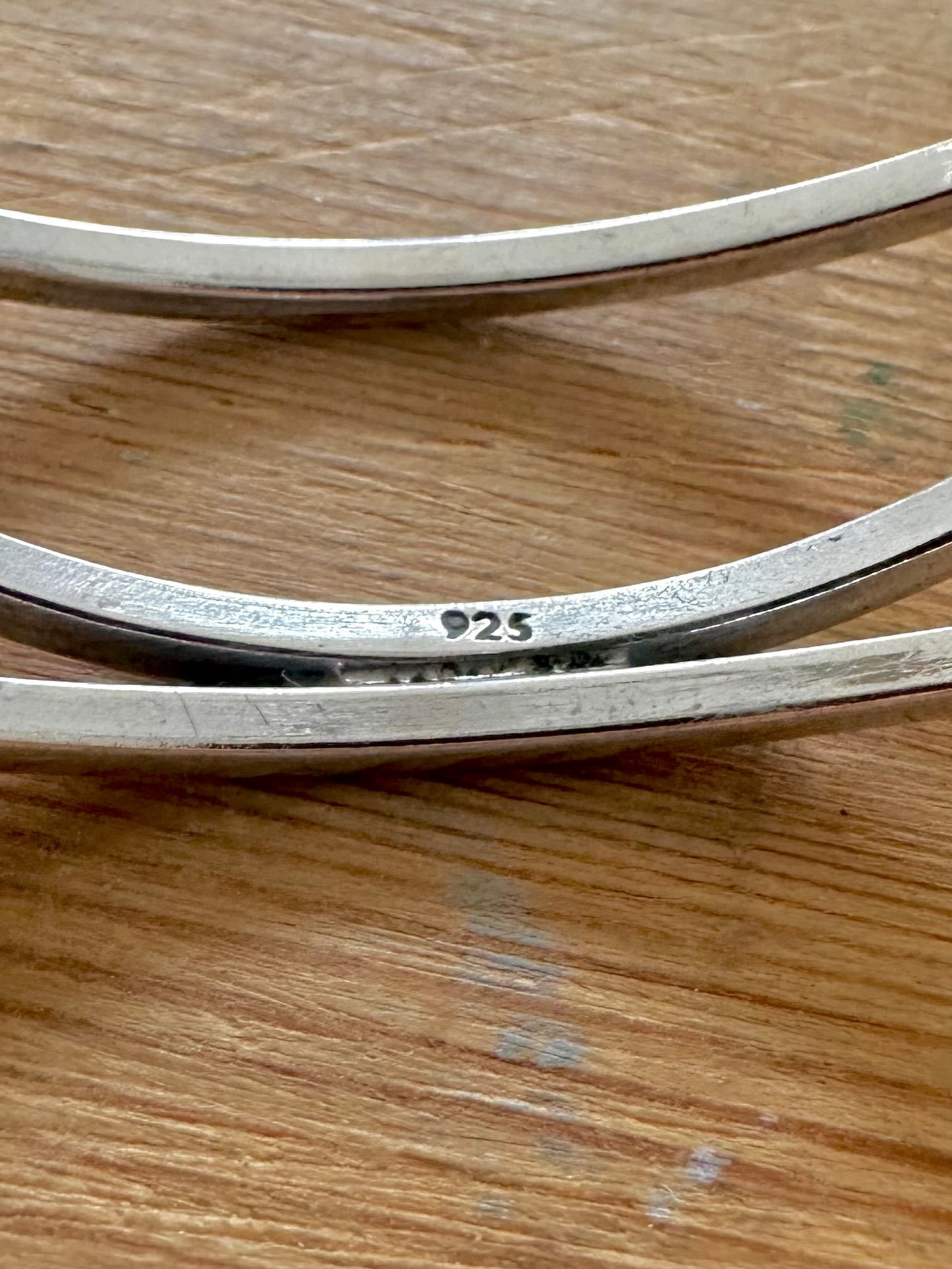 Abstract Multi Layer 925 Silver Bangle