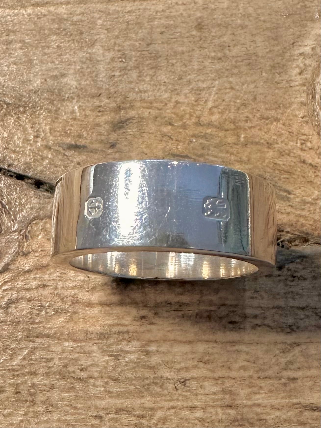 Modern 2000 Hallmarked Band 925 Silver Size U Ring