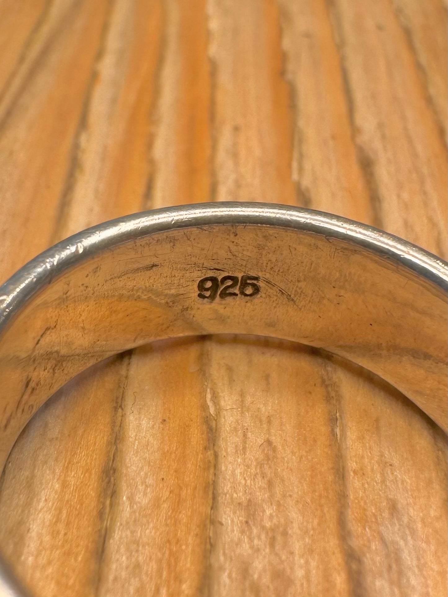 Vintage Twisted Spinner Band 925 Sterling Silver Size S1/2 Ring