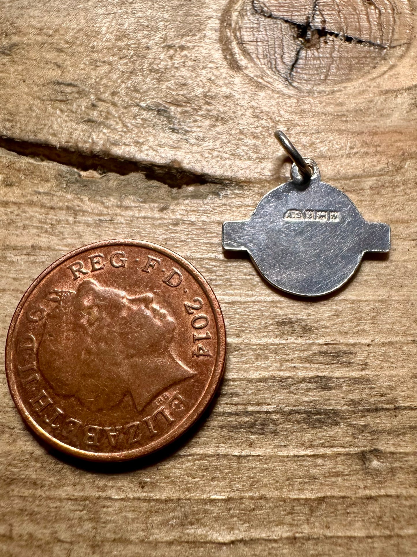 Vintage 1962 London Transport Enamel 925 Silver Charm Pendant