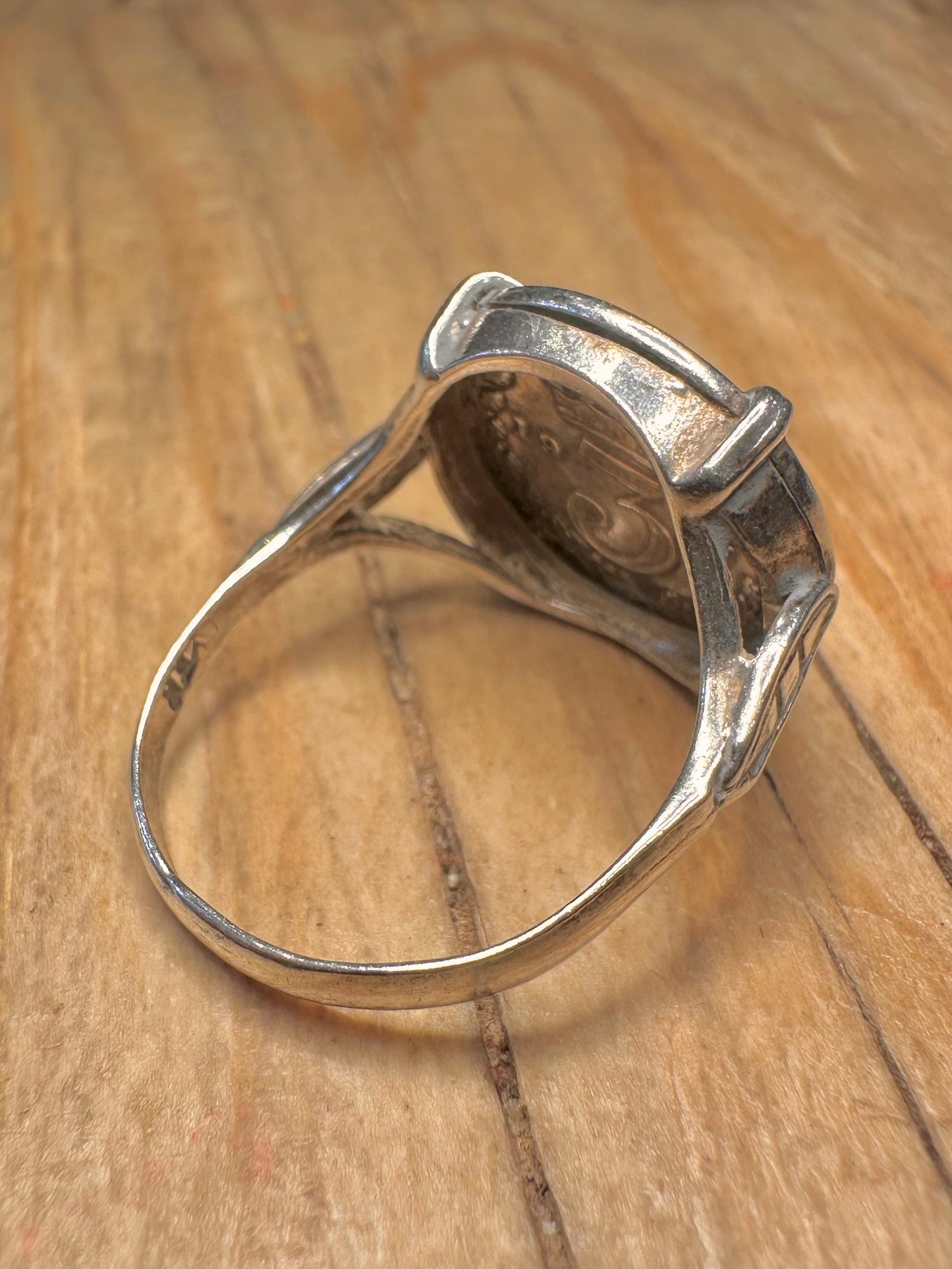 Vintage 1917 Coin 925 Sterling Silver Size O Ring
