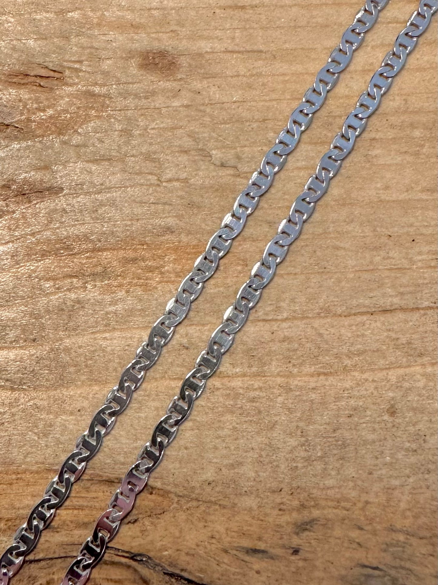 Vintage Mariner Link Chain 925 Silver 21.5 inch Necklace