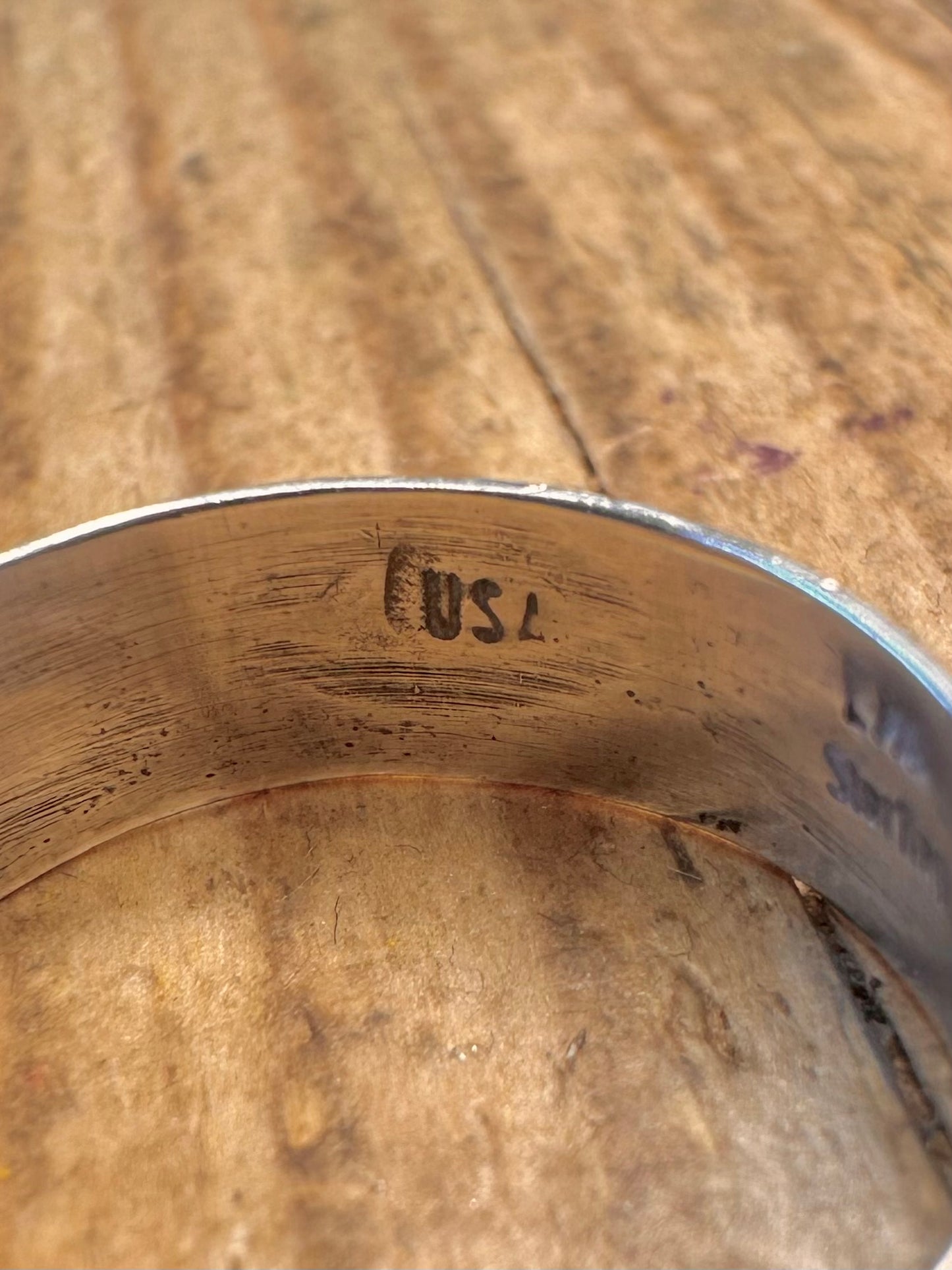 Indianischer Türkis USA Hersteller LM 925 Sterling Silber Ring Größe Q