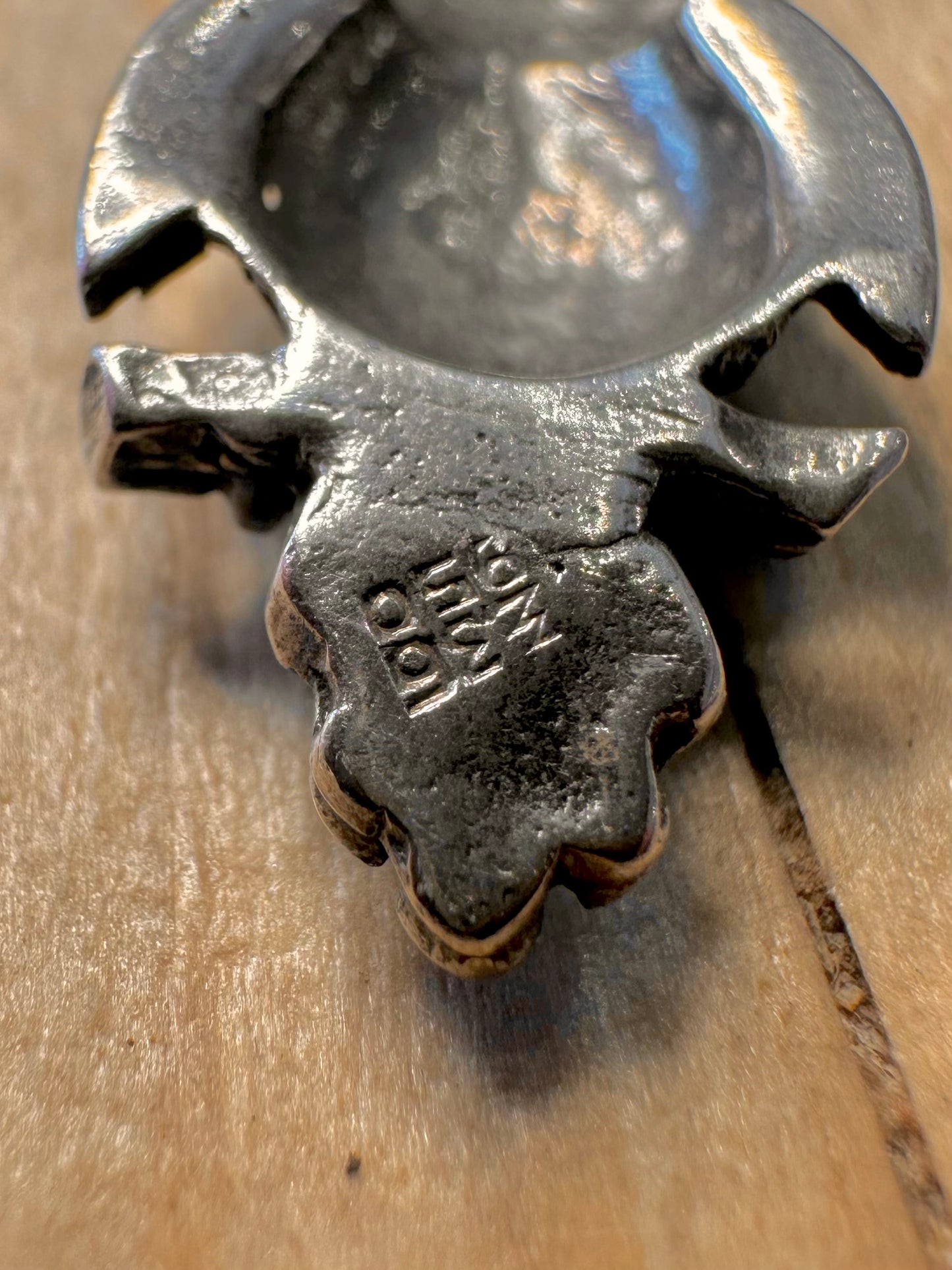 Vintage Owl Blue Eyes 925 Silver Pendant