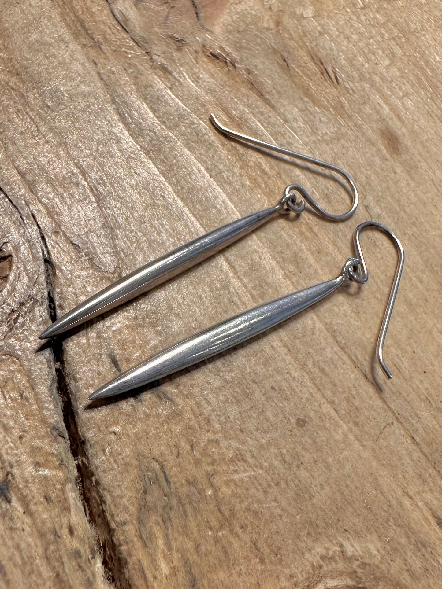 Modern Plain Dangle 925 Silver Earrings