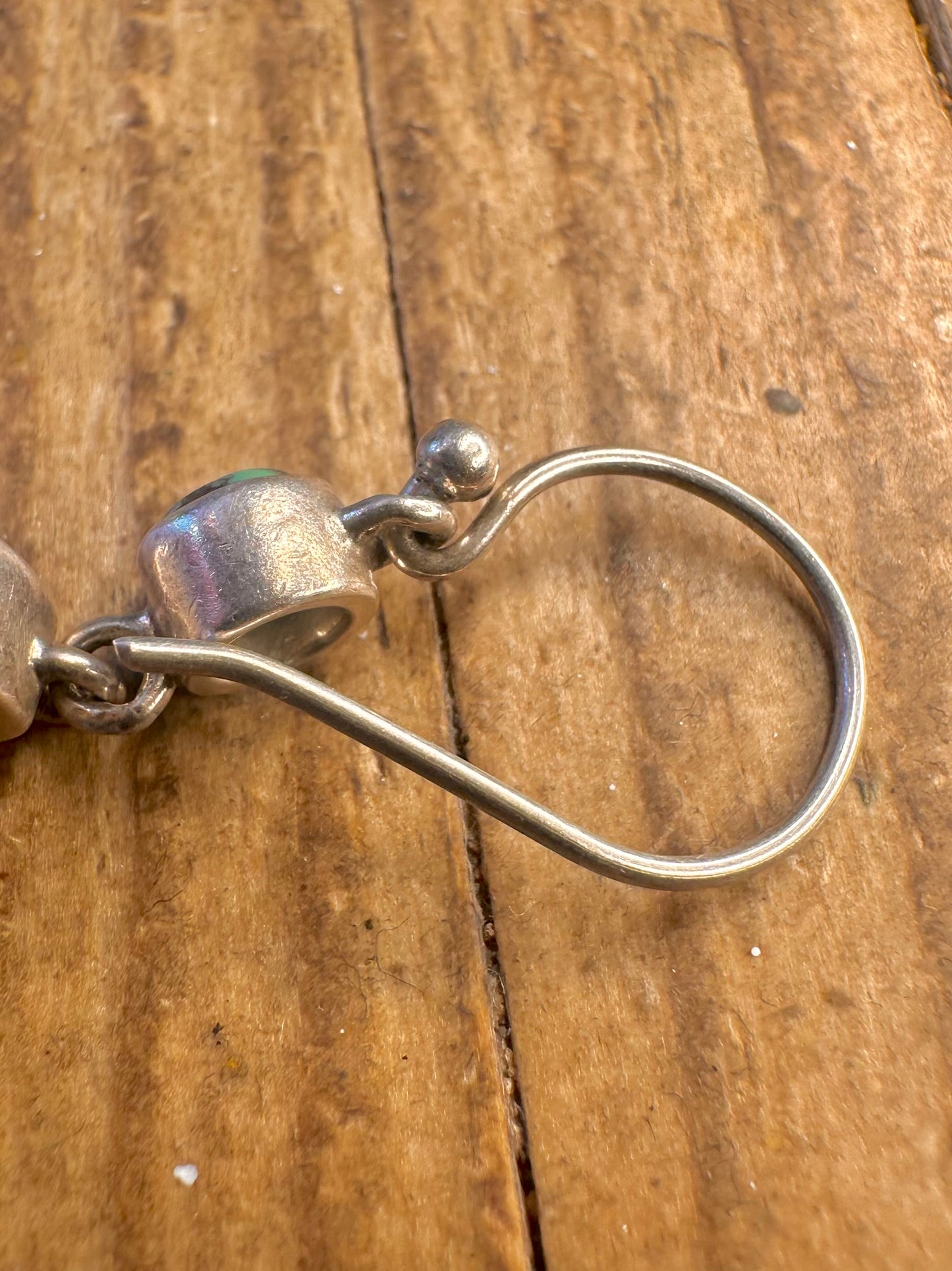Turquoise Charoite and Labradorite Dangle 925 Sterling Silver Earrings