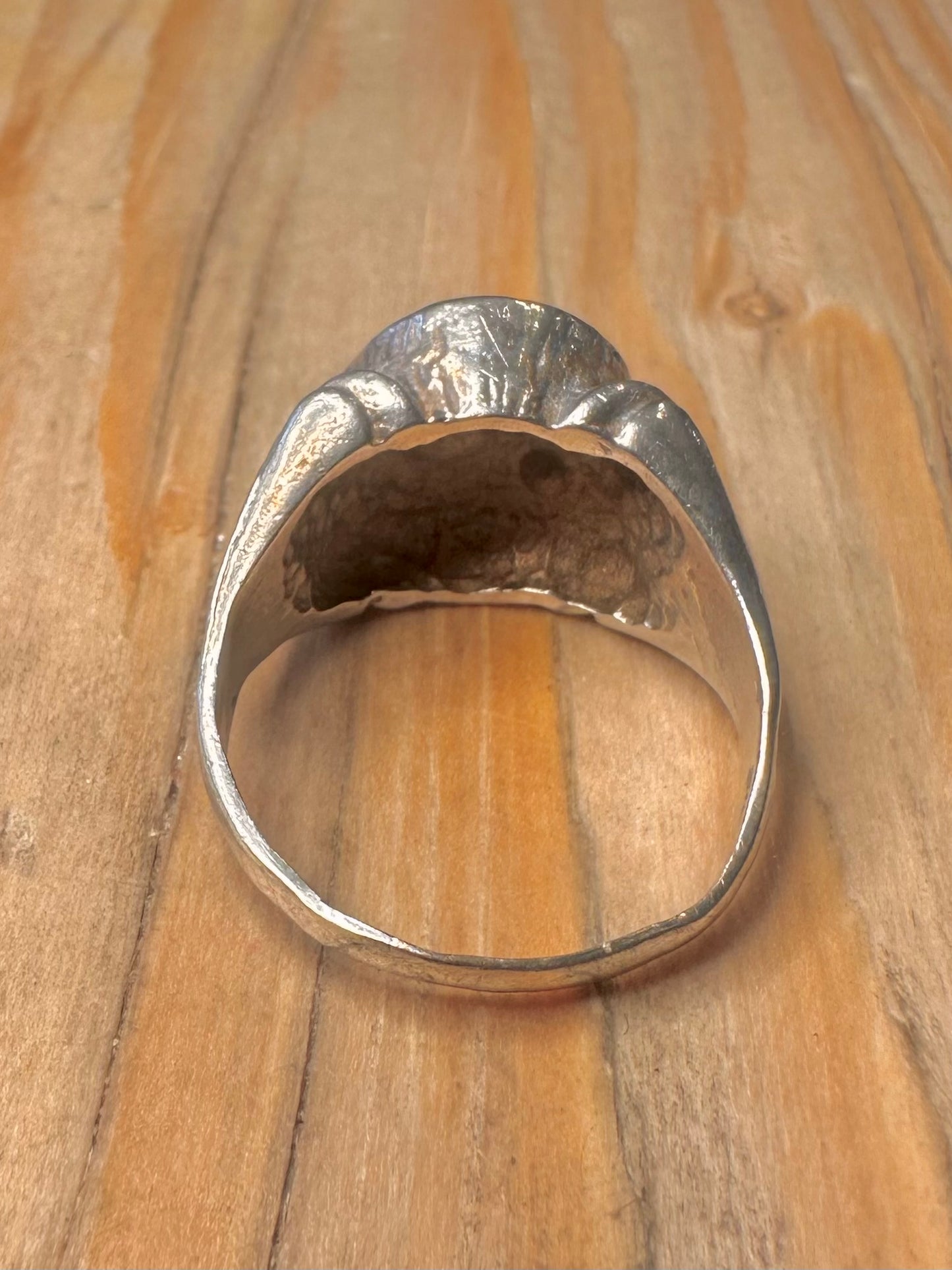 Vintage Eagle Signet 925 Silver Size S1/2 Ring