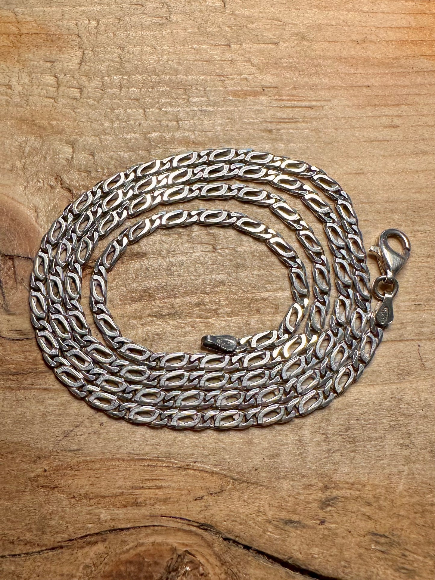 Vintage Unique Link 925 Silver 23.5 inch Necklace
