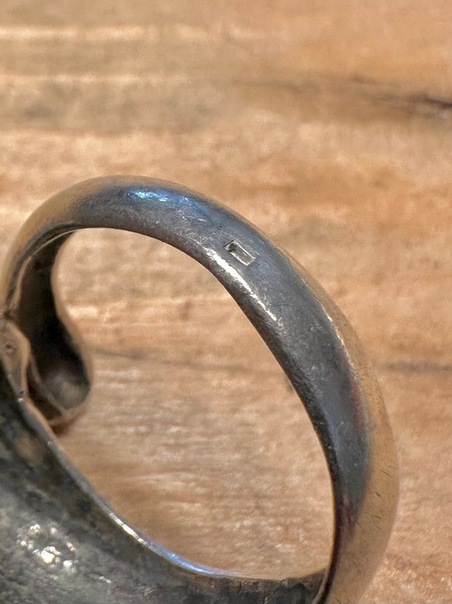 Vintage Panther 925 Silver Size Q Ring