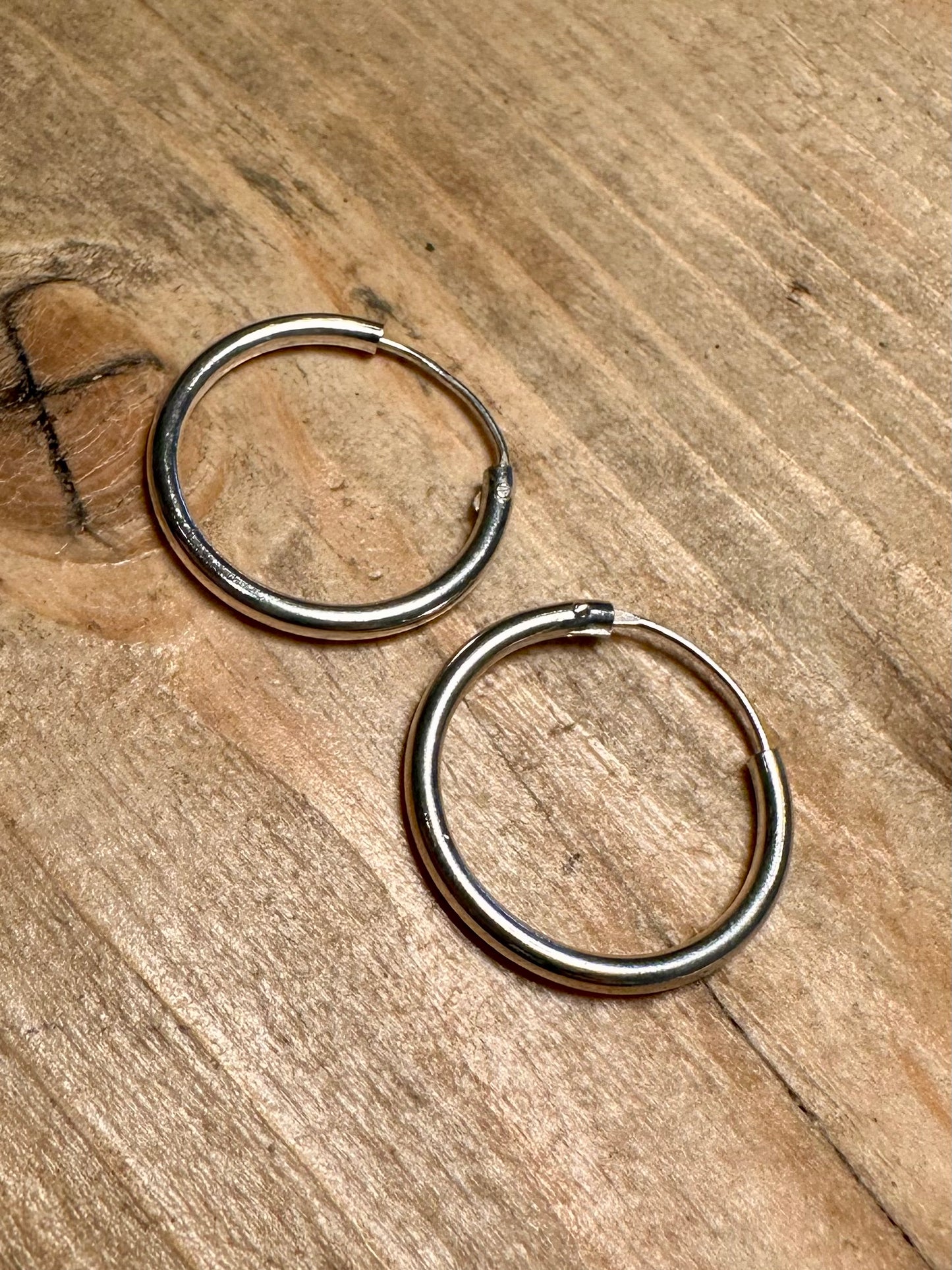Vintage Hoops 925 Silver Earrings