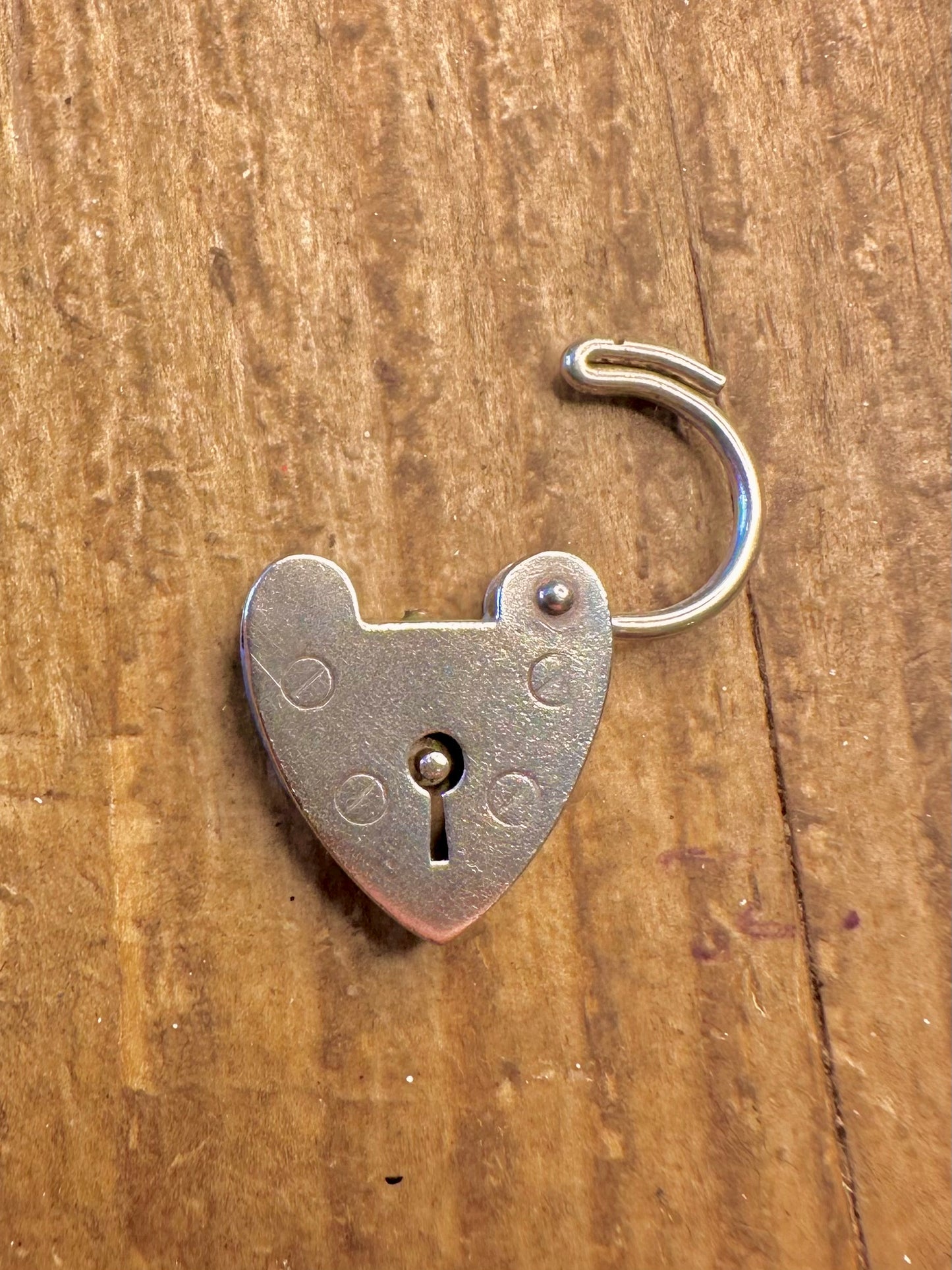 Heart Padlock 1968 925 Sterling Silver Pendant