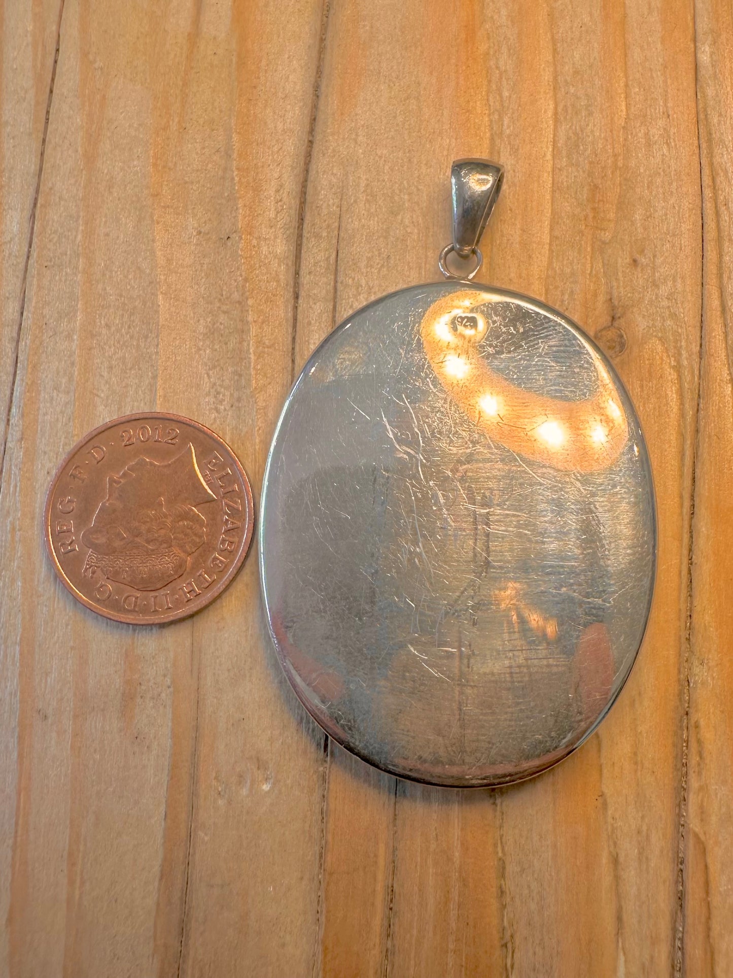 Vintage Pseudomorph Agate 925 Sterling Silver Pendant