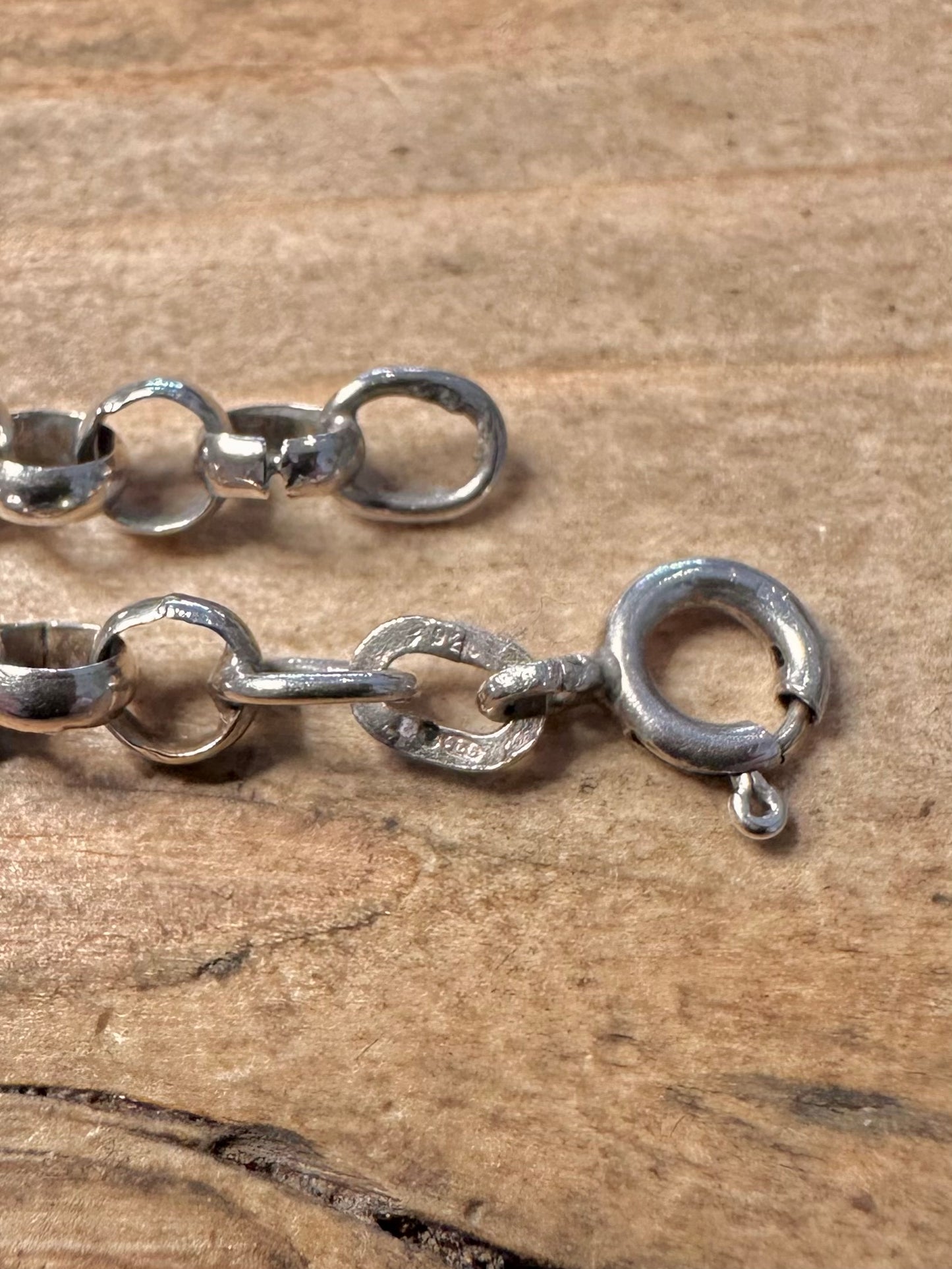 Vintage Belcher Chain 925 Silver 24 inch Necklace