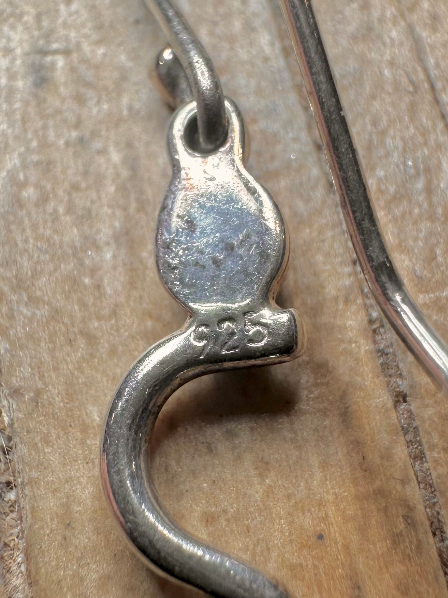 Abstract Circle Wavy 925 Sterling Silver Earrings