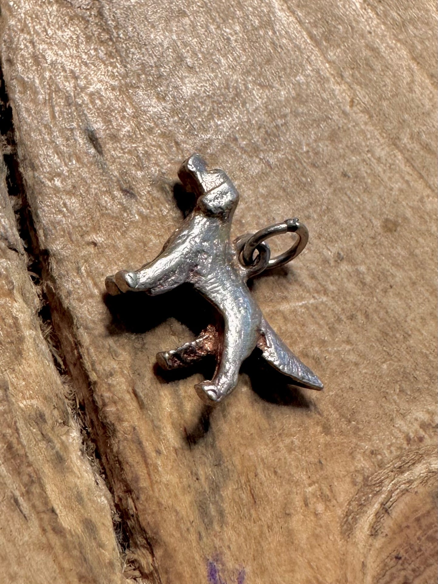 Vintage Dog 925 Silver Charm Pendant