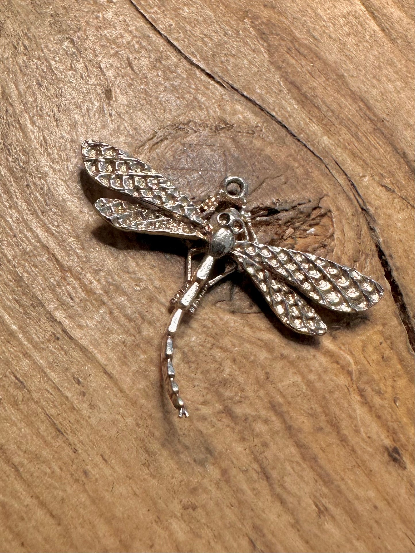Vintage Dragonfly 925 Silver Pendant