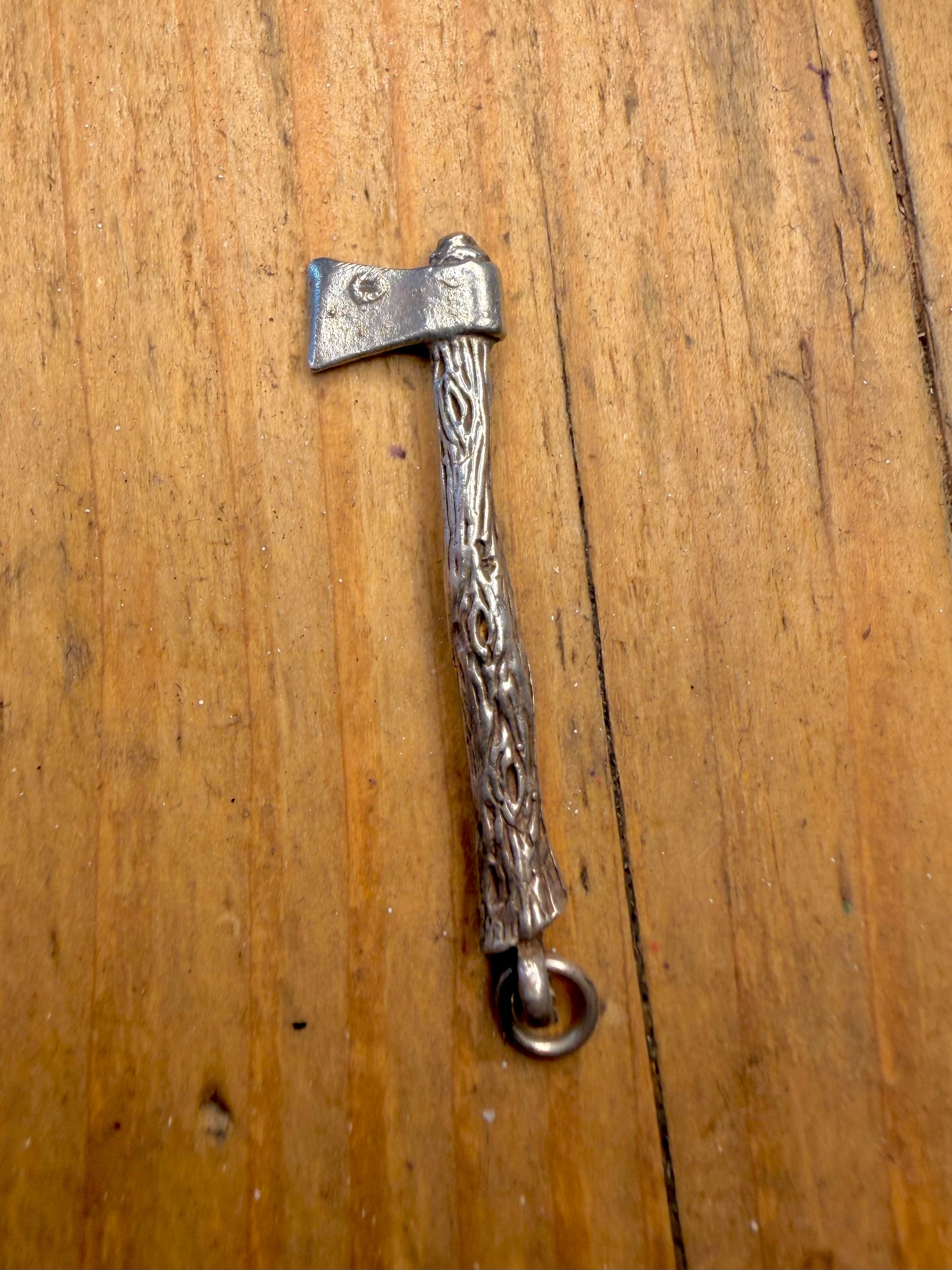 Detailed Axe 925 Sterling Silver Pendant
