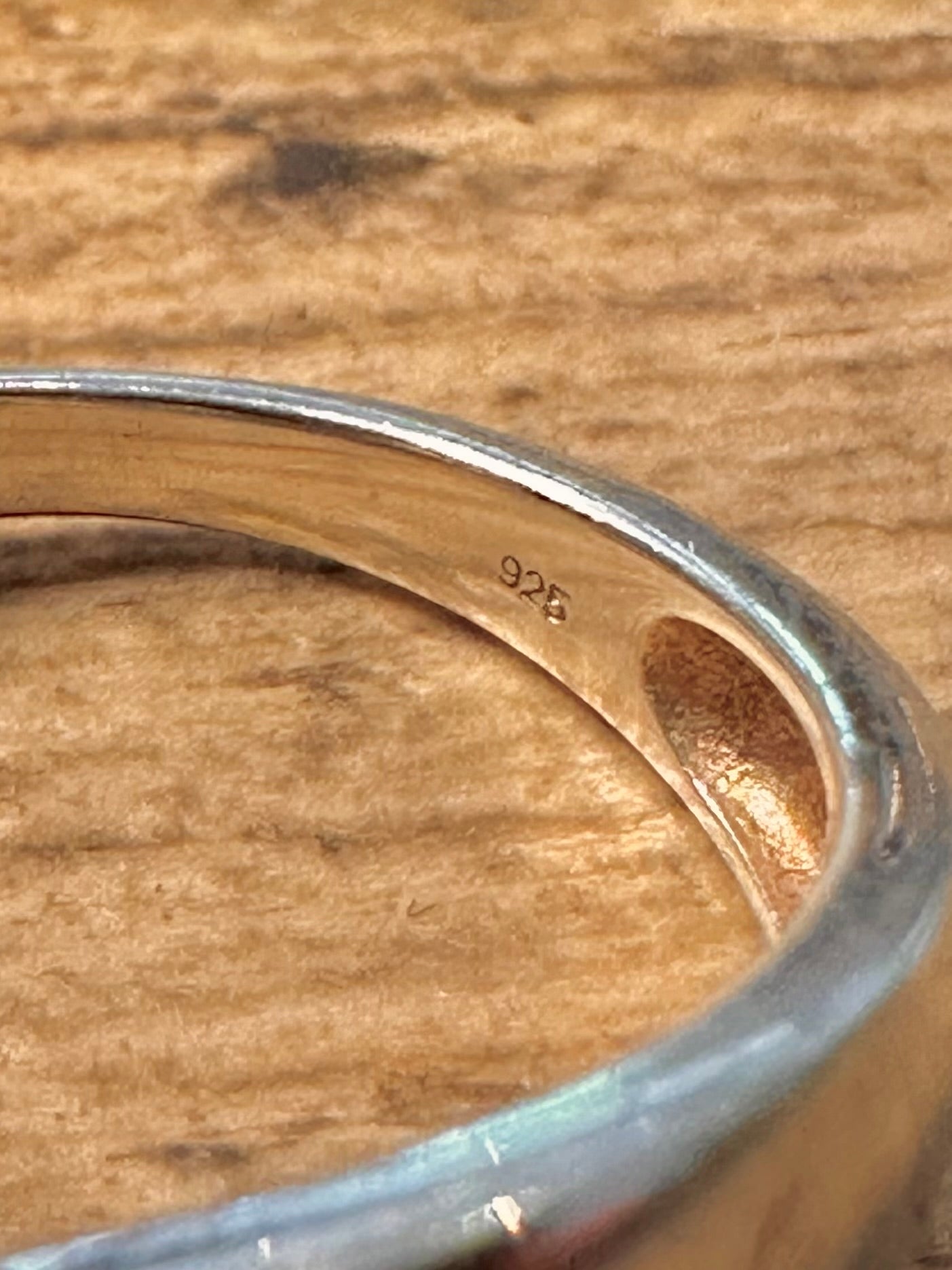 Abstract Amethyst Wave 925 Silver Size K Ring