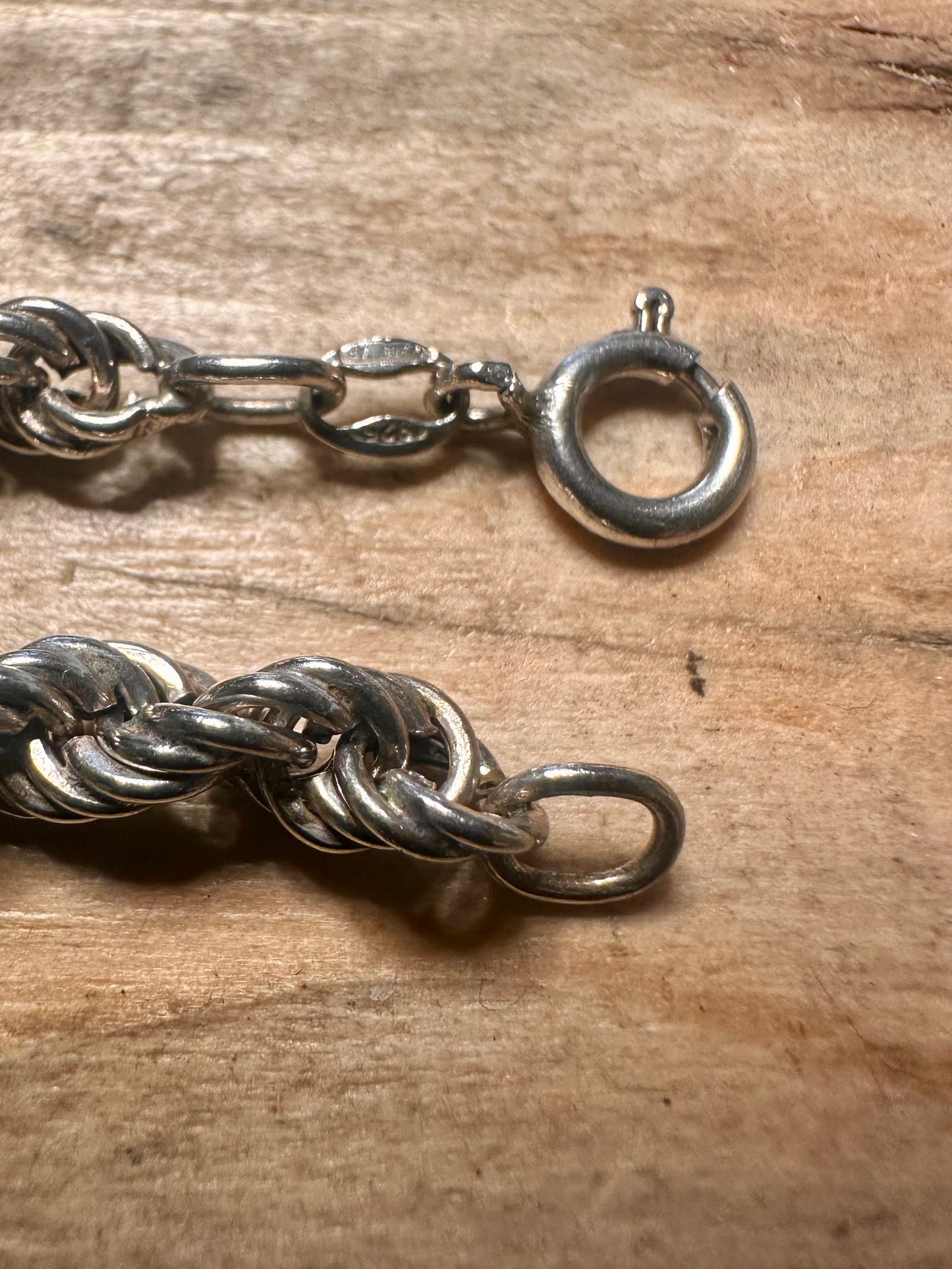 Vintage Rope Chain 925 Silver 19.8 inch Necklace