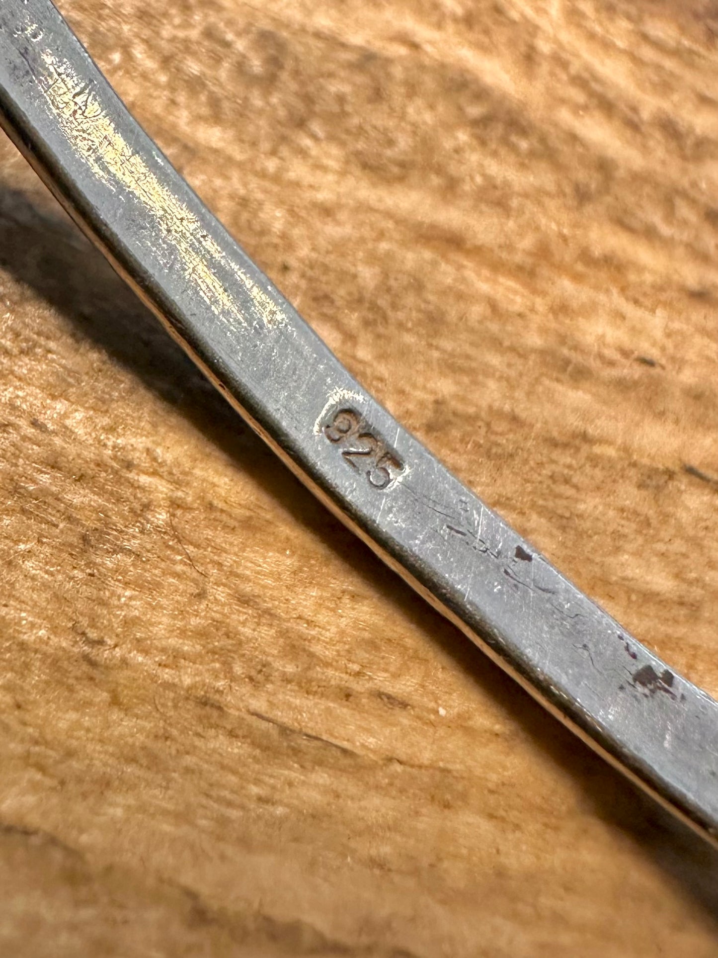 Vintage Boho Engraved 925 Silver Bangle