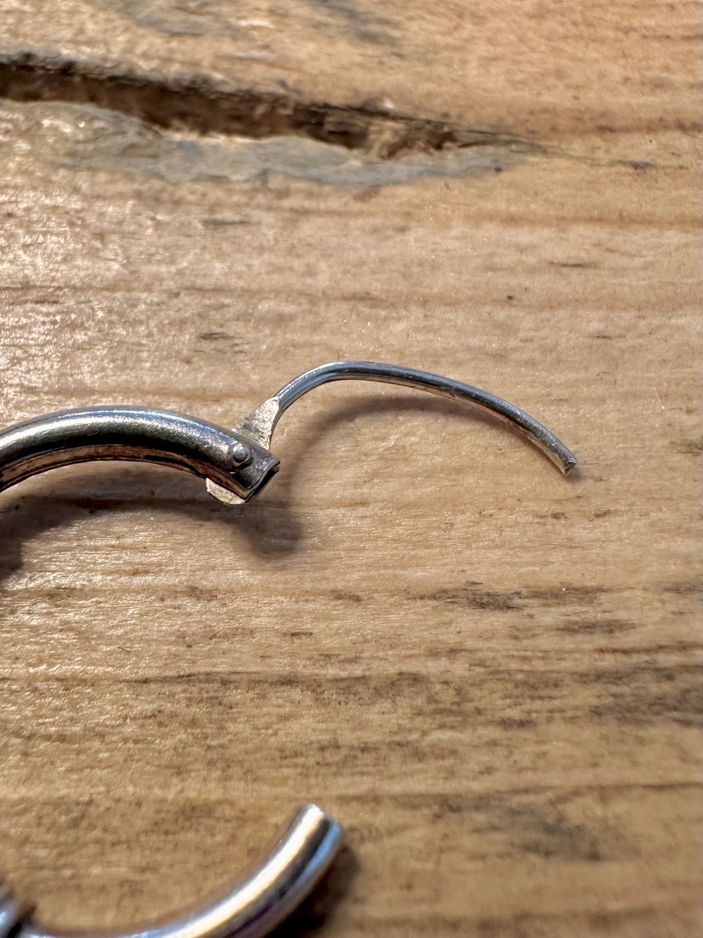 Vintage Tribal Hoops 925 Silver Earrings
