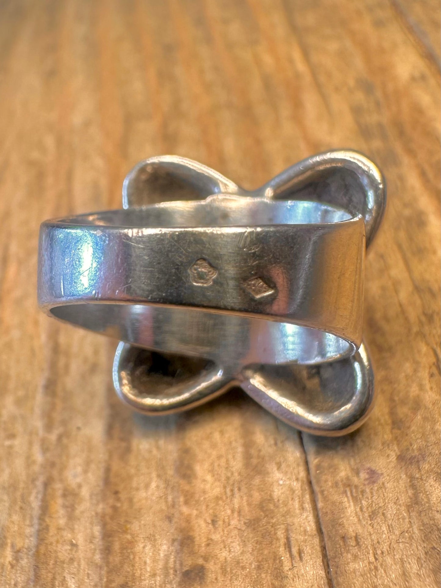 Klobiger Kreuz-Ring aus 925er Sterlingsilber, Größe M1/2