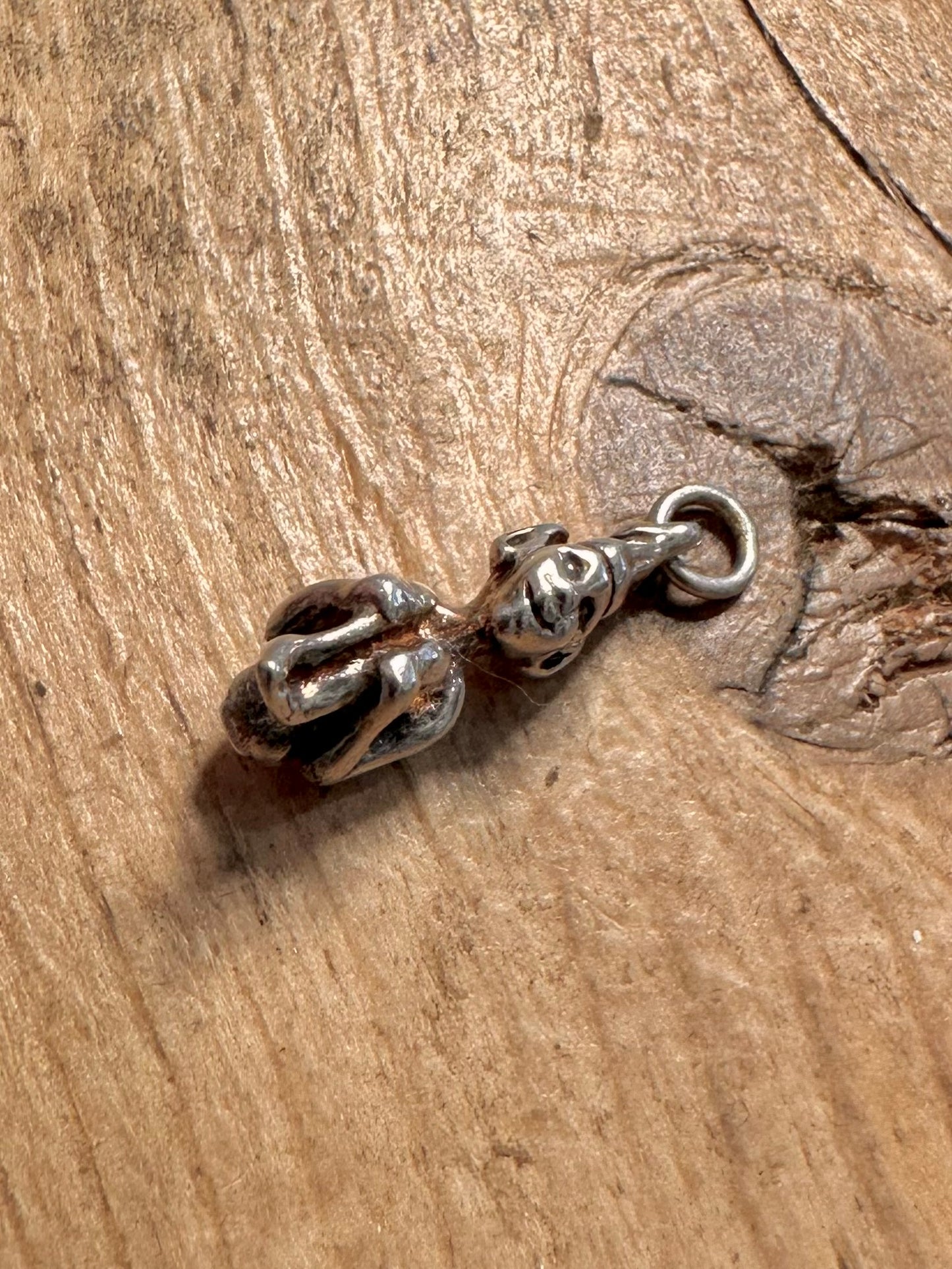 Vintage Leprechaun Imp 925 Silver Pendant