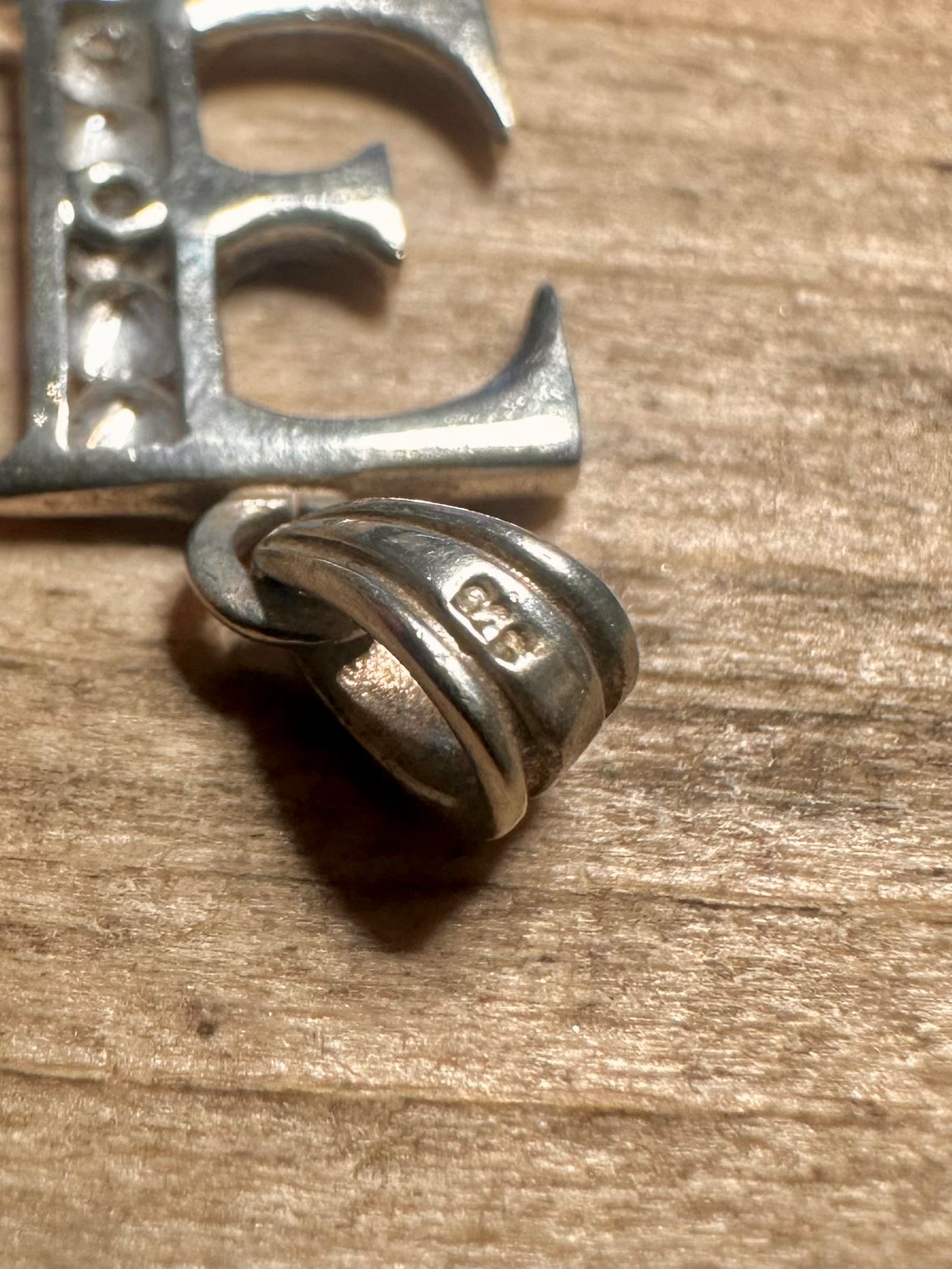 Vintage E Latter CZ 925 Silver Pendant