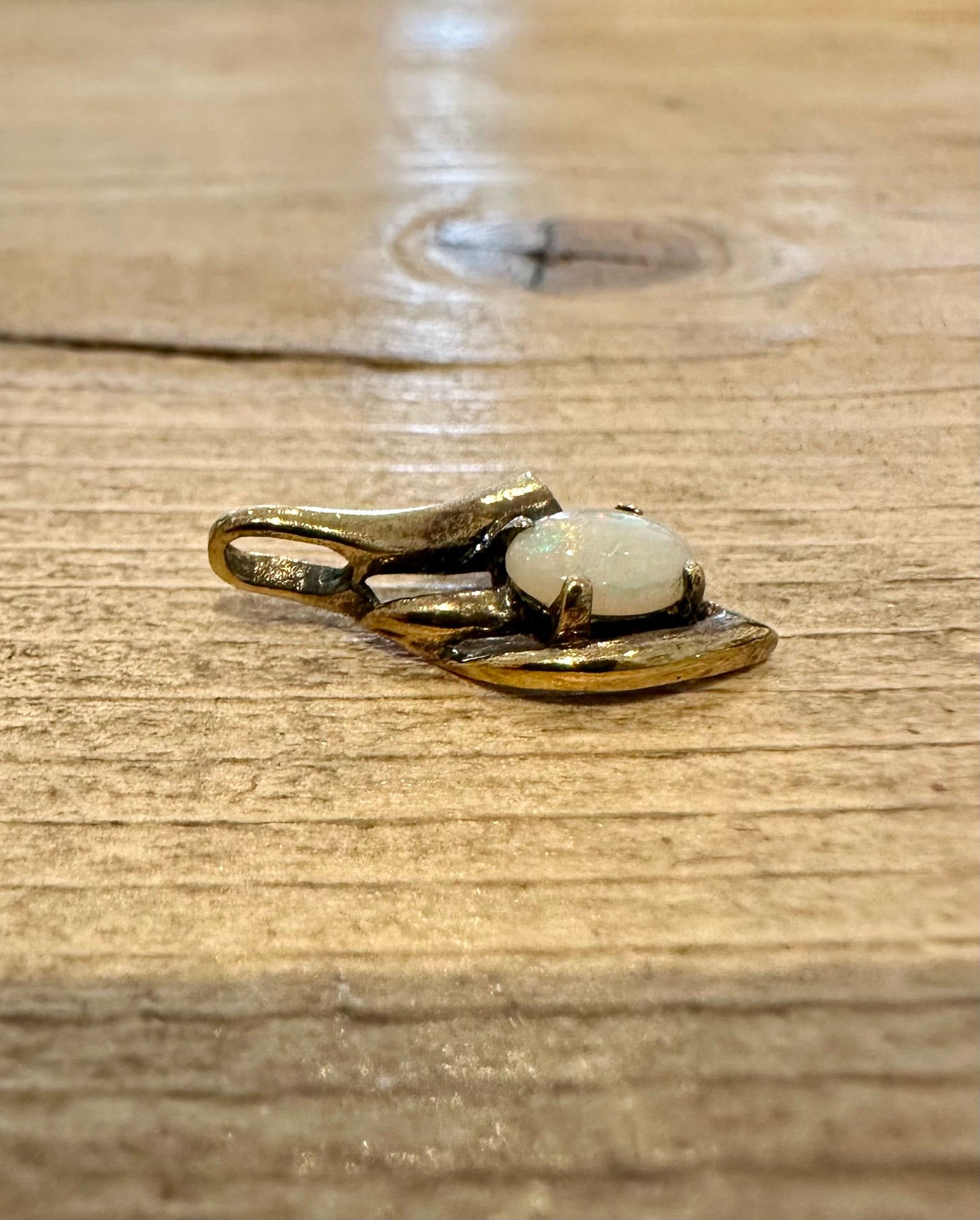 Vintage Opal Gold on 925 Silver Pendant