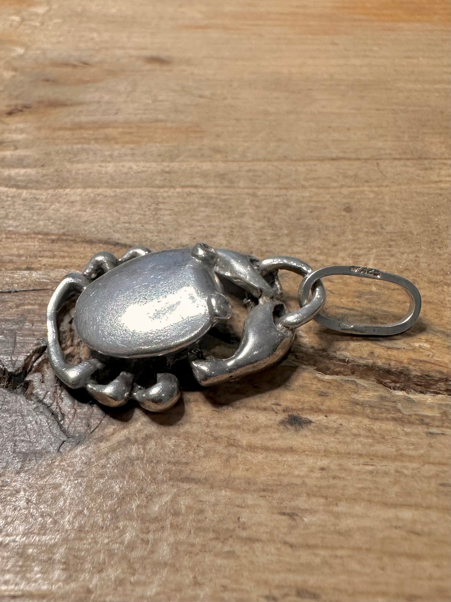 Abstract Crab 925 Solid Silver Pendant