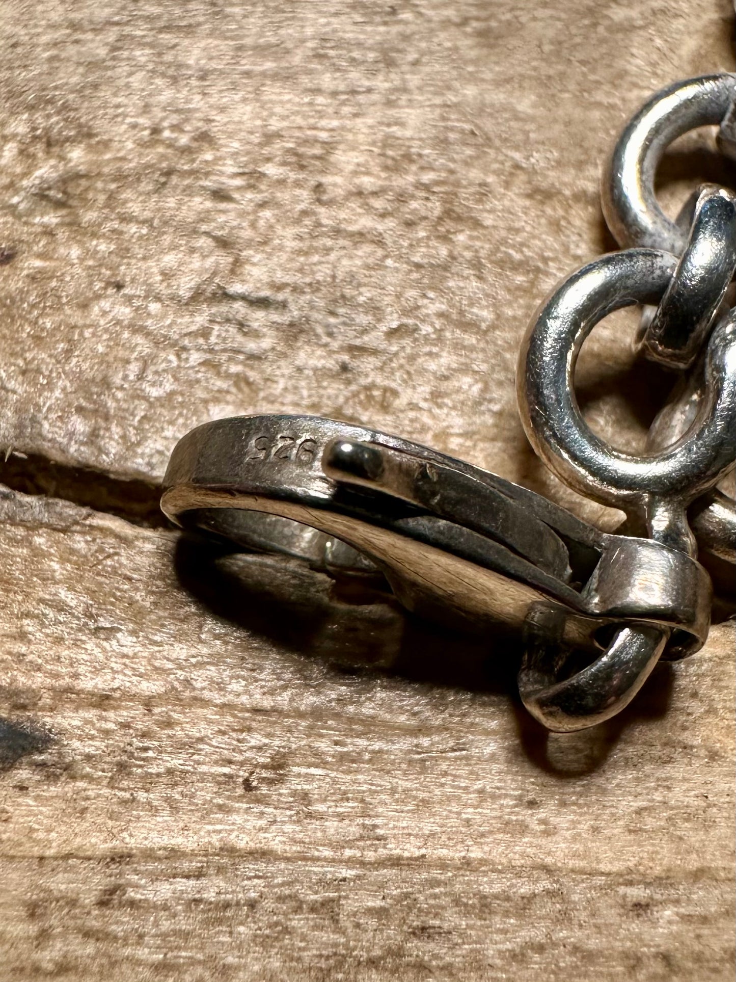 Vintage Infinity Link 925 Silver 7 inch Bracelet