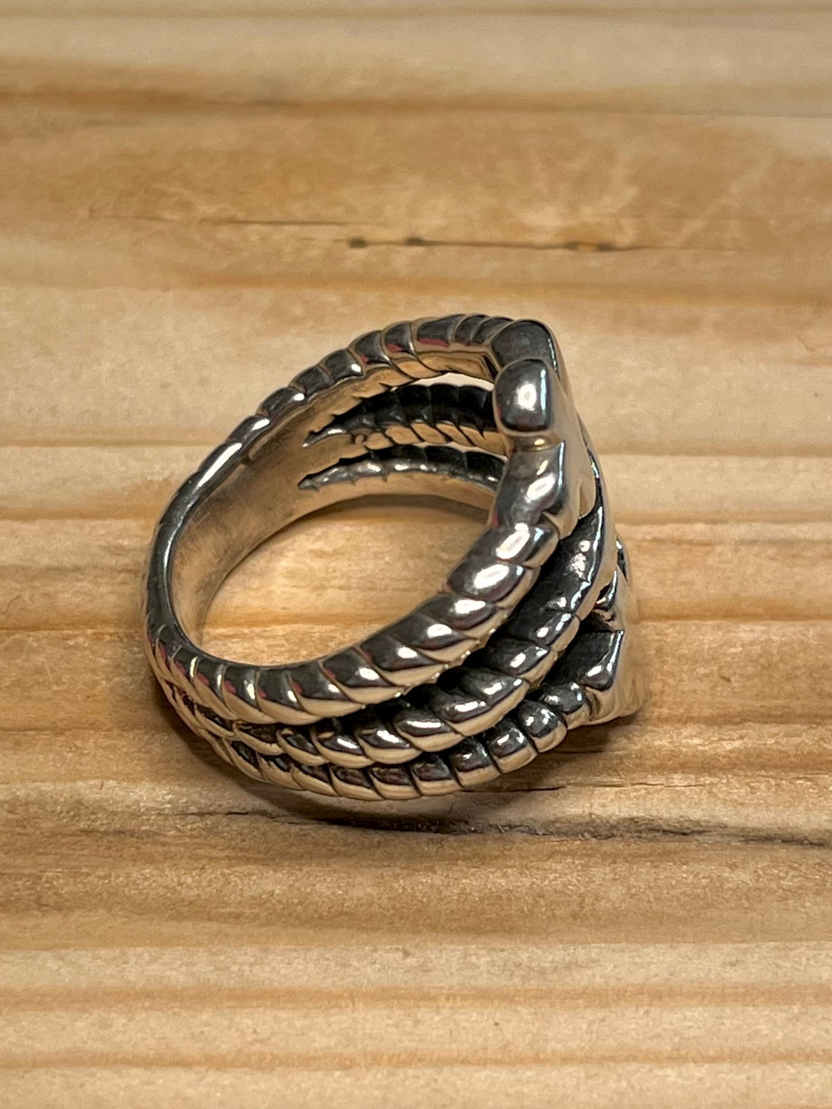 Chunky Multi Cross 925 Sterling Silver Size V1/2 Ring