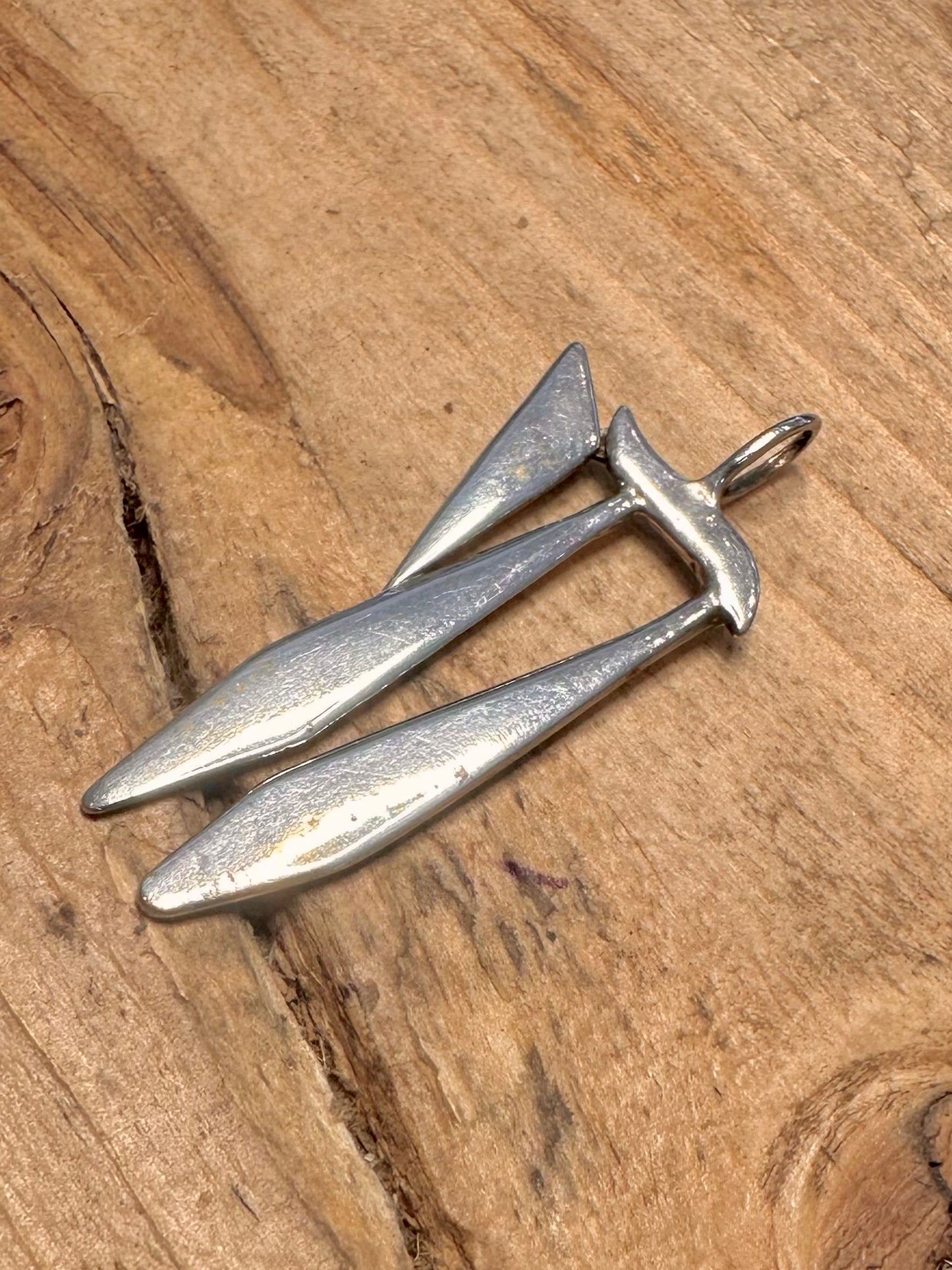 Abstract Shaped 925 Silver Pendant