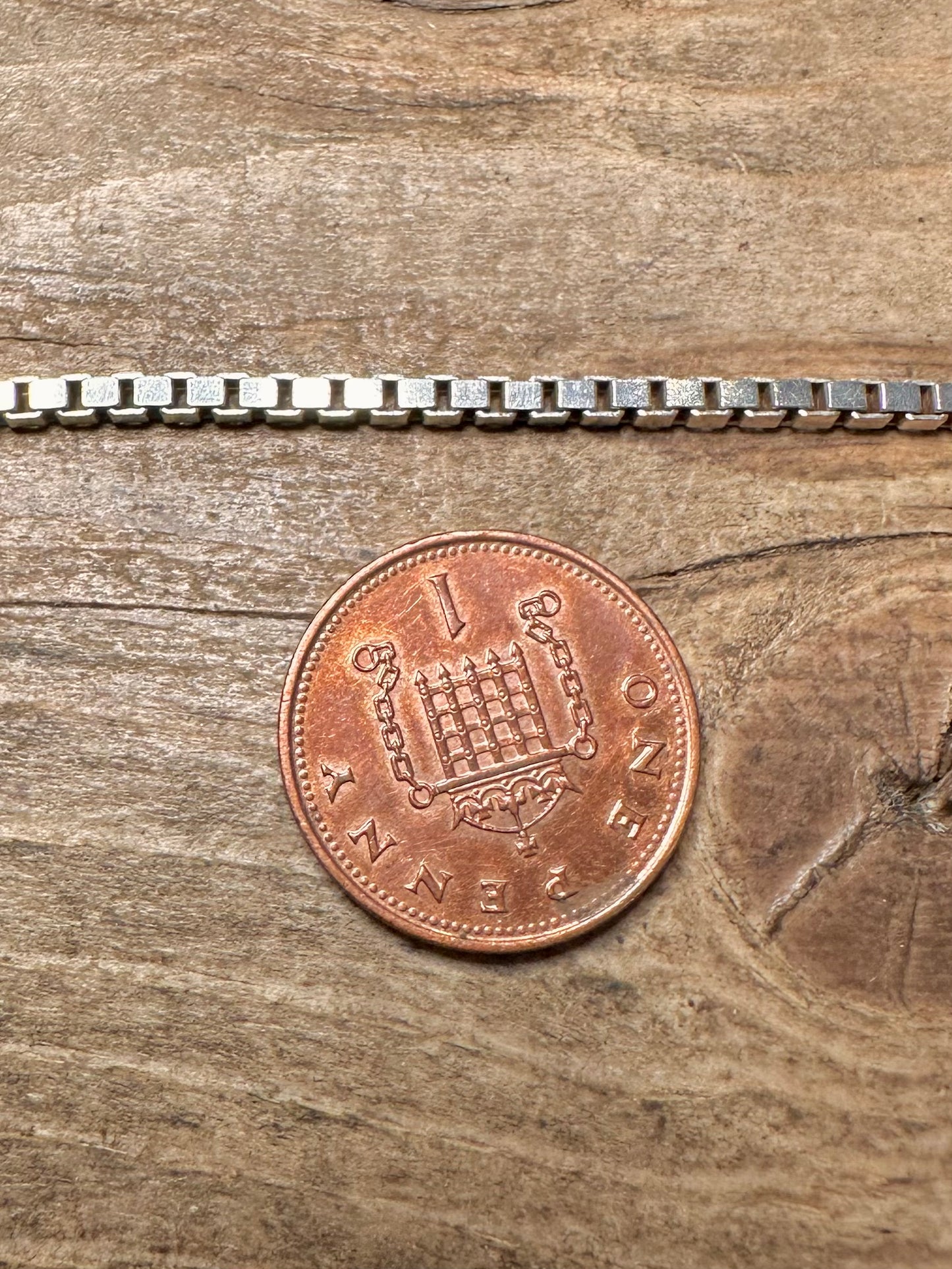 Vintage Box Chain 925 Silver 7.5 inch Bracelet