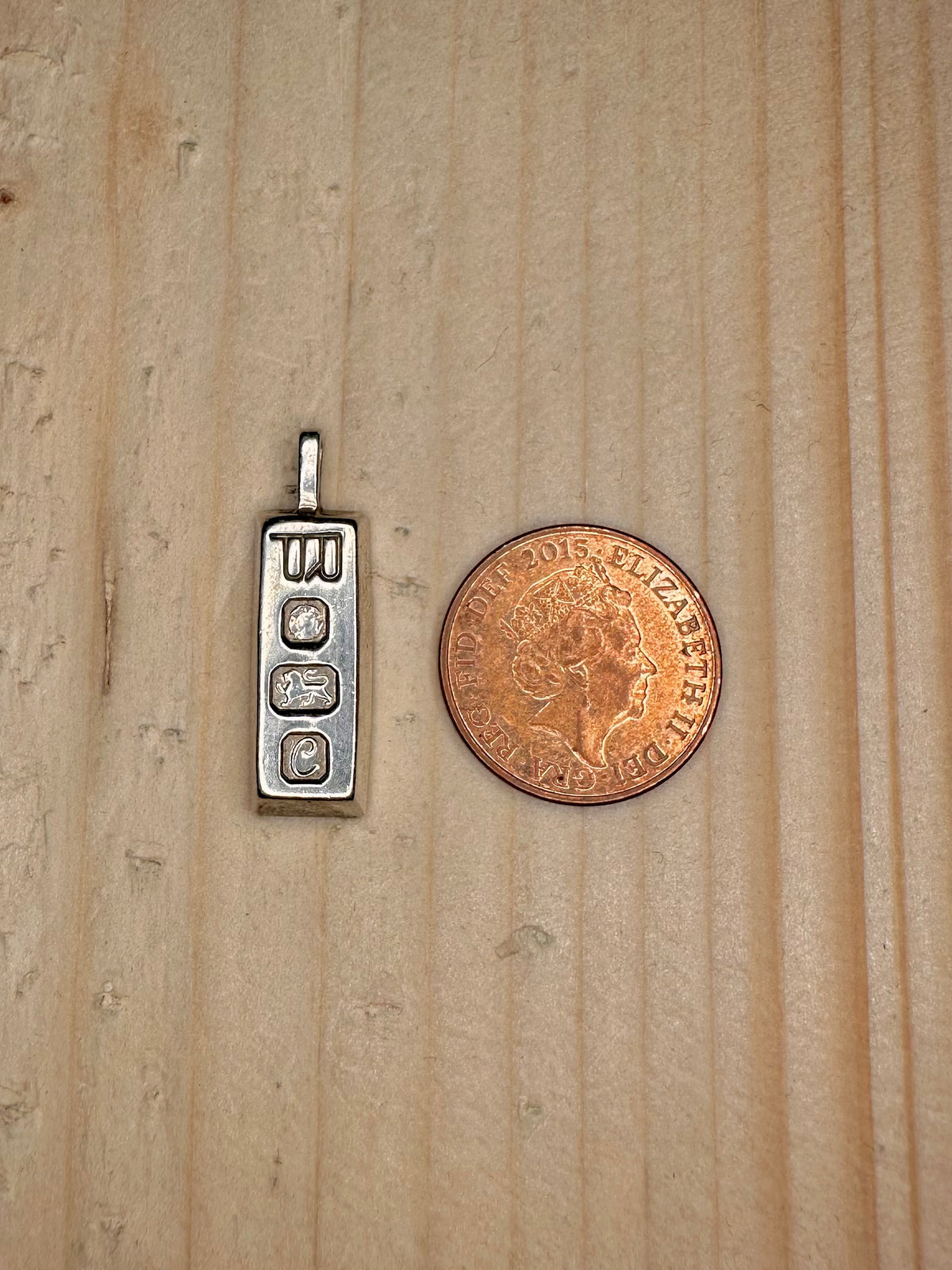 Ingot 1977 Sheffield 925 Sterling Silver Pendant