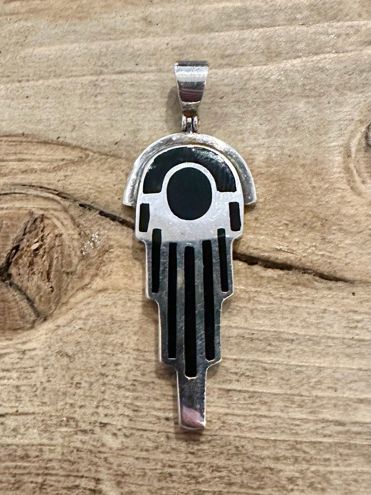 Vintage Art Deco Style Pharaoh 925 Silver Pendant