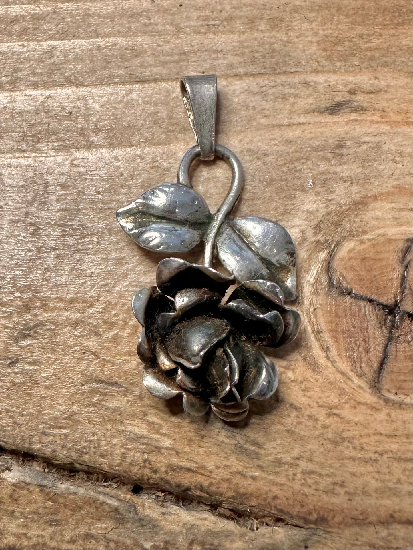 Vintage Flower 835 Silver Pendant