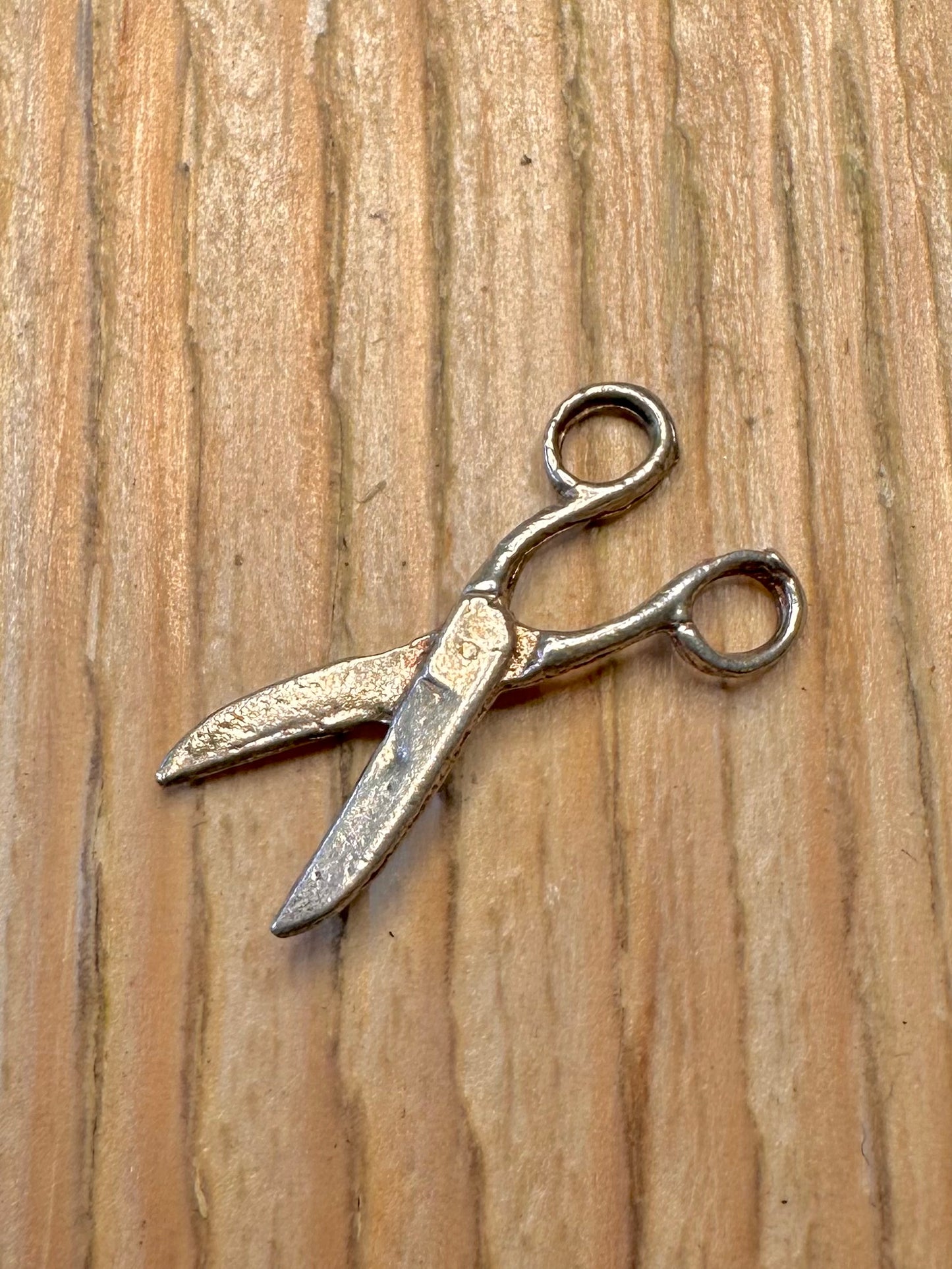 Vintage Scissors 925 Sterling Silver Charm Pendant