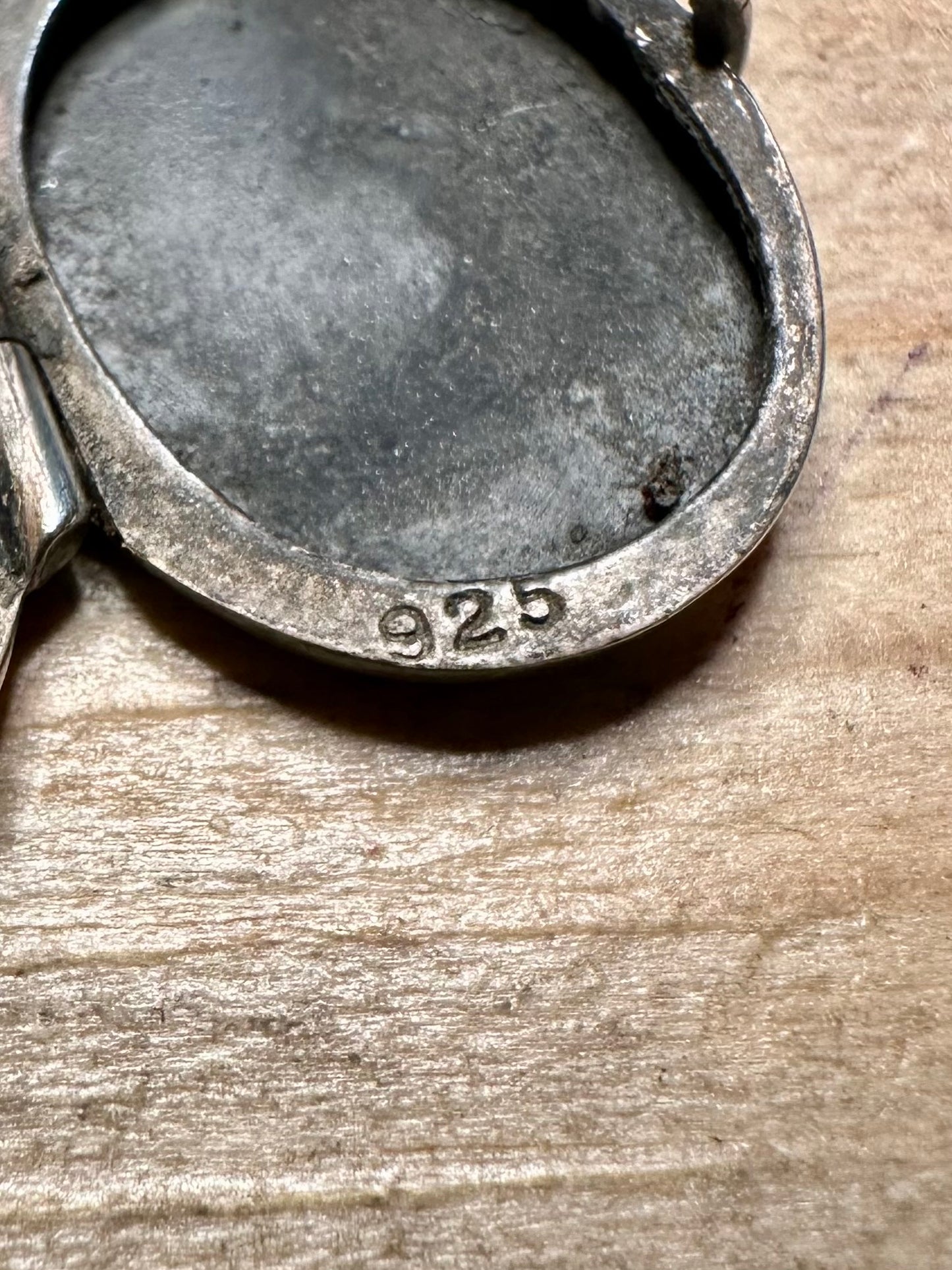 Vintage Oval Engraved Locket 925 Silver Pendant