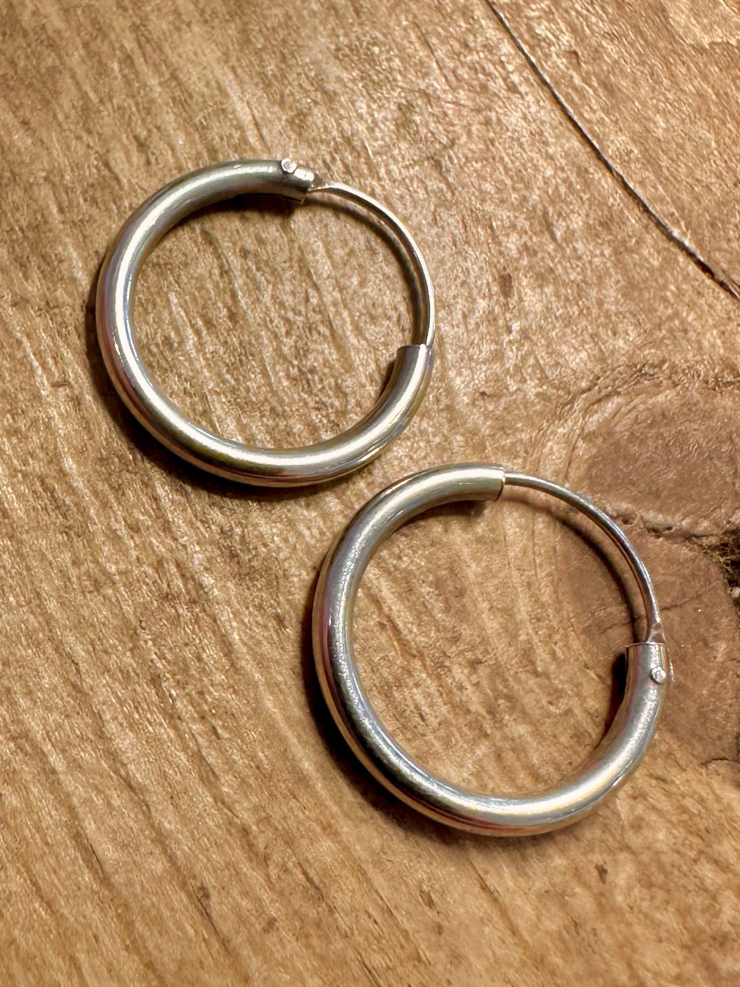 Vintage Hoops 925 Silver Earrings