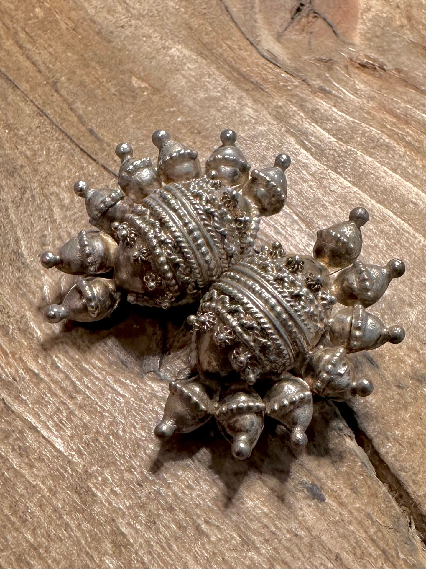 Vintage Tribal Clip on Silver Earrings
