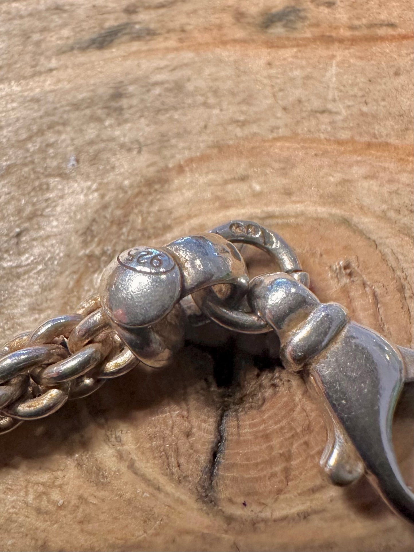 Vintage 1975 Unique Thick Chain 925 Silver 18 inch Necklace