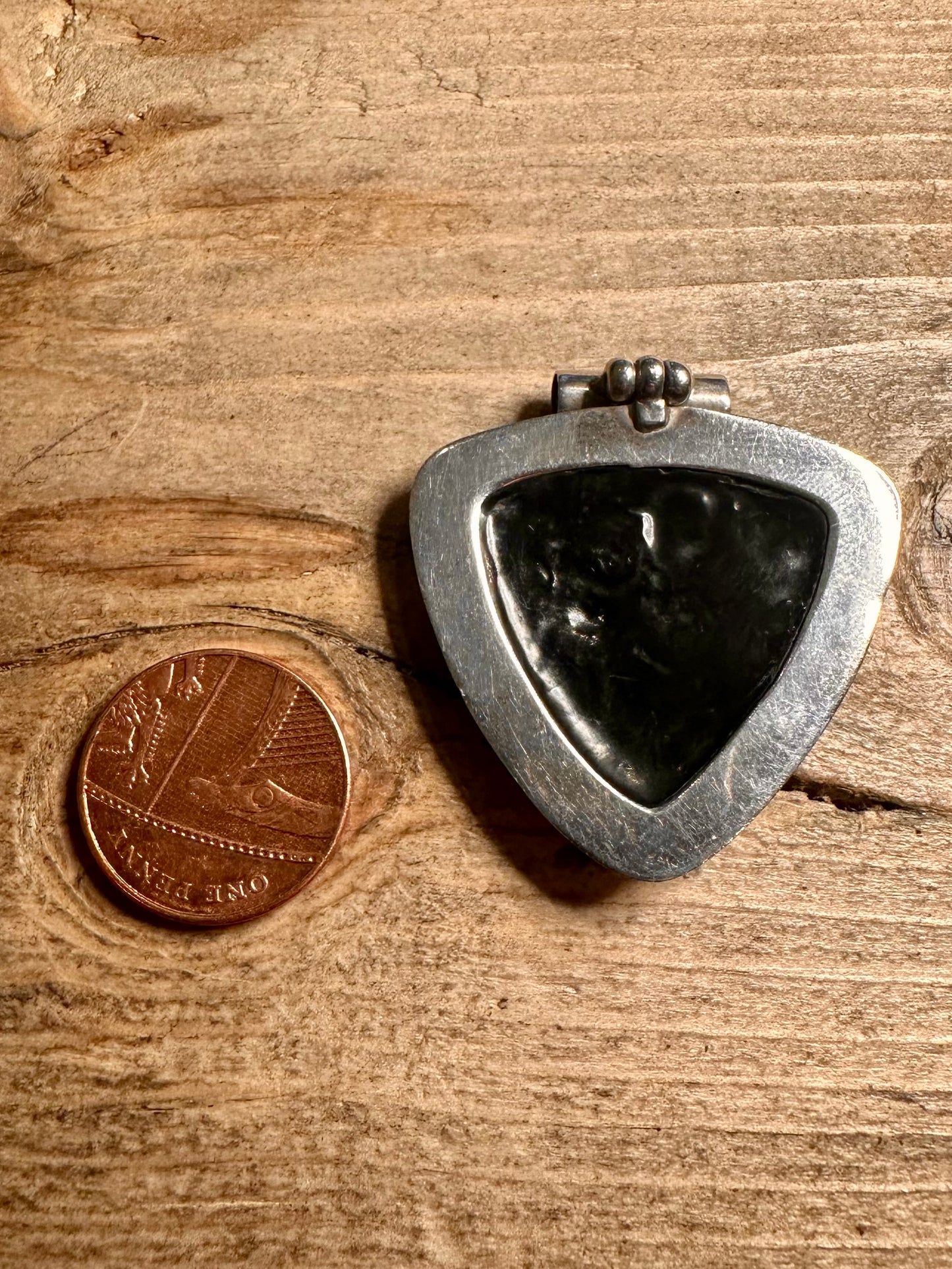 Modernist Mother of Pearl 925 Silver Pendant