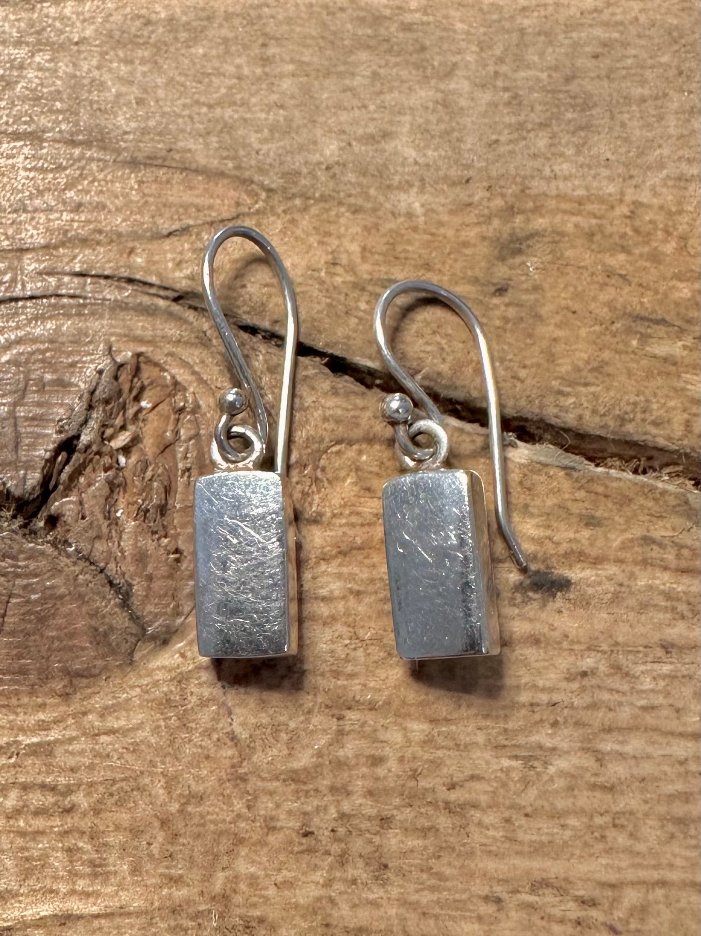 Modern Rectangle 925 Silver Earrings