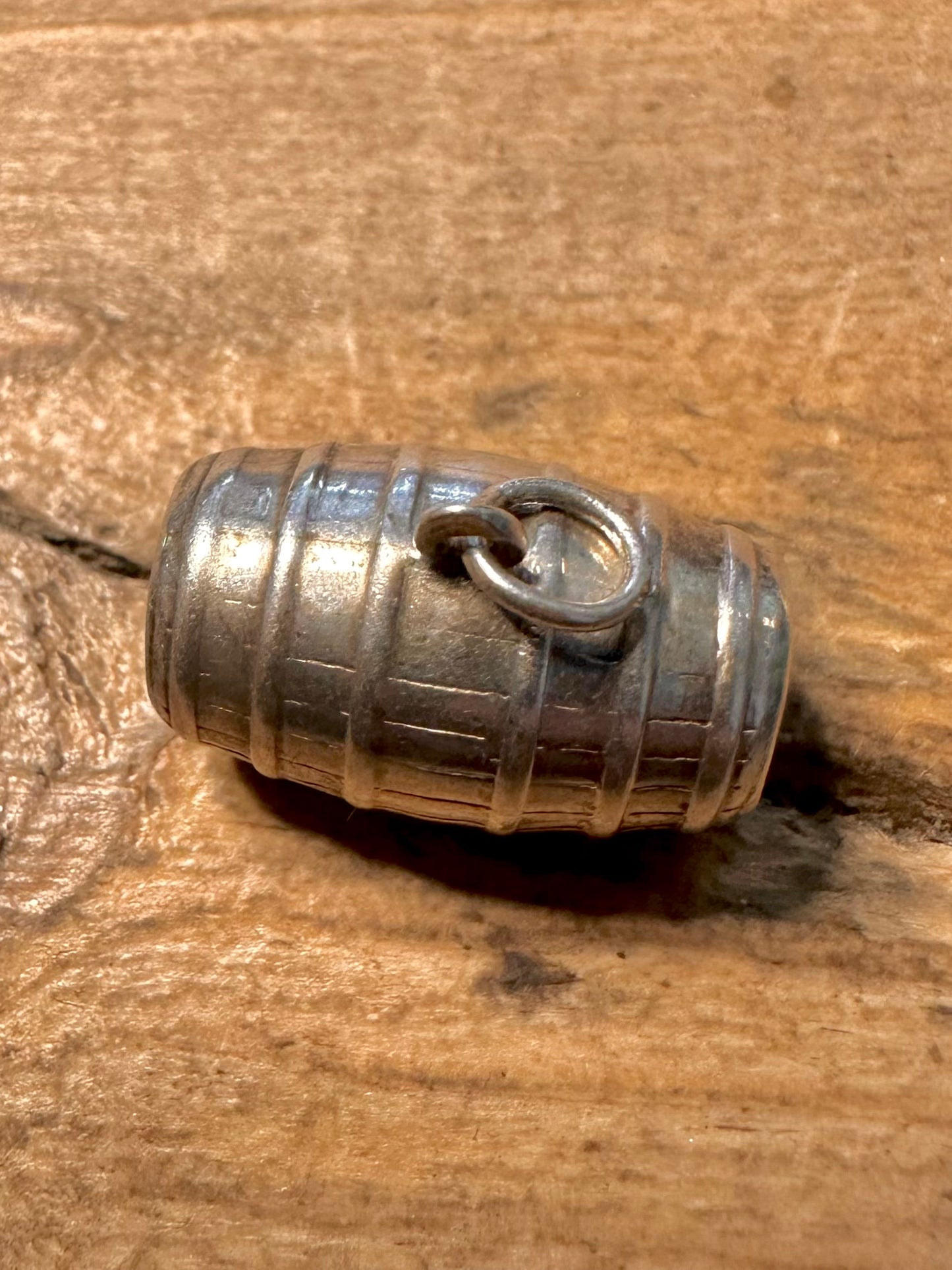 Vintage Madeira Wine Barrel 925 Silver Charm Pendant