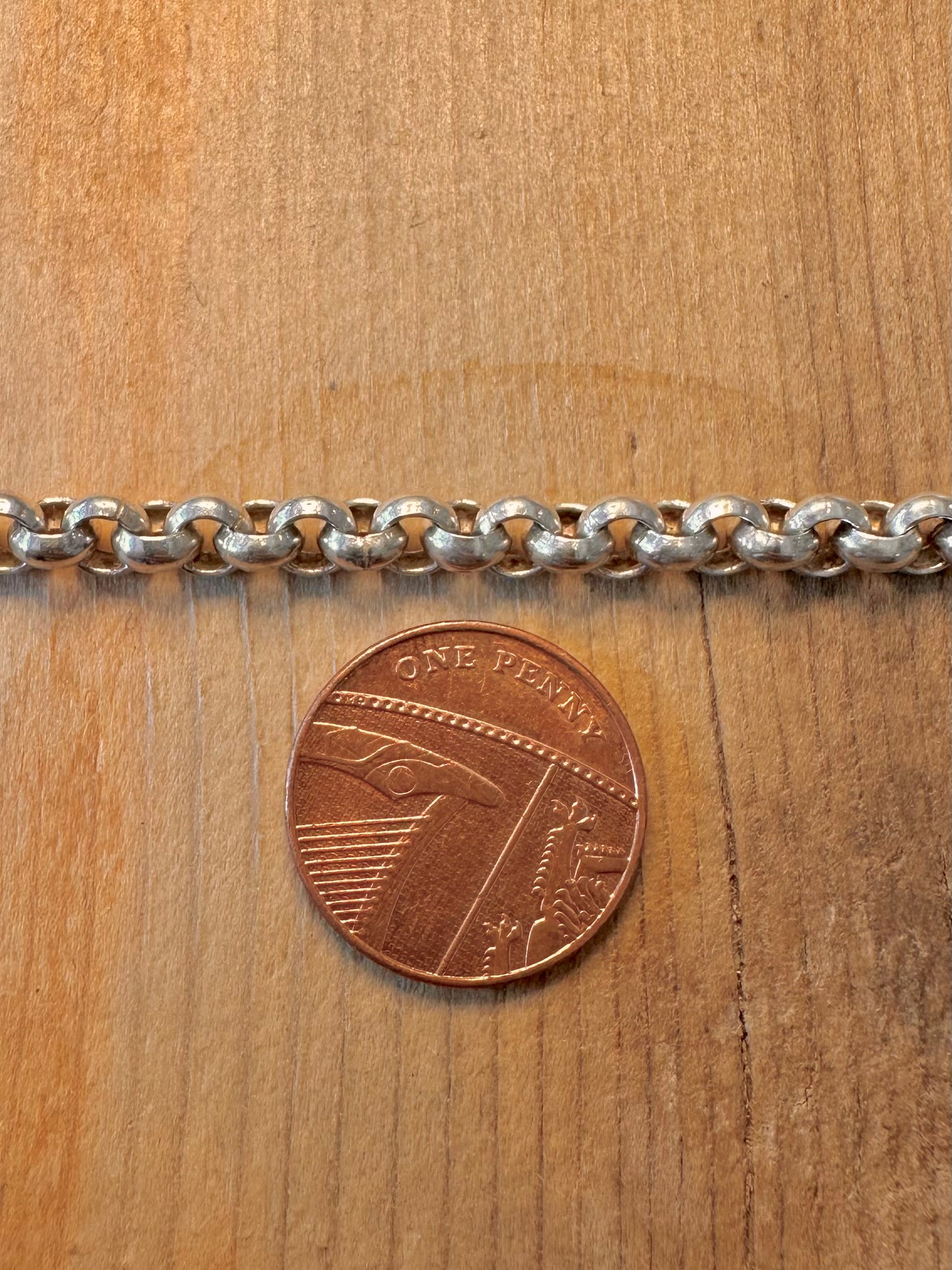 Vintage Belcher Chain 925 Silver 26 inch Necklace