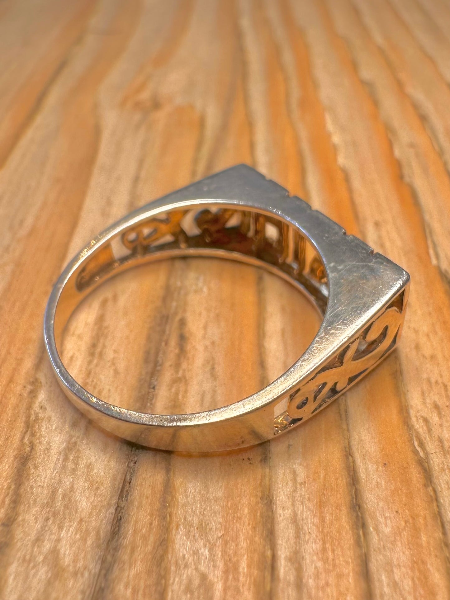 Vintage Sister Gold on 925 Sterling Silver Size O Ring